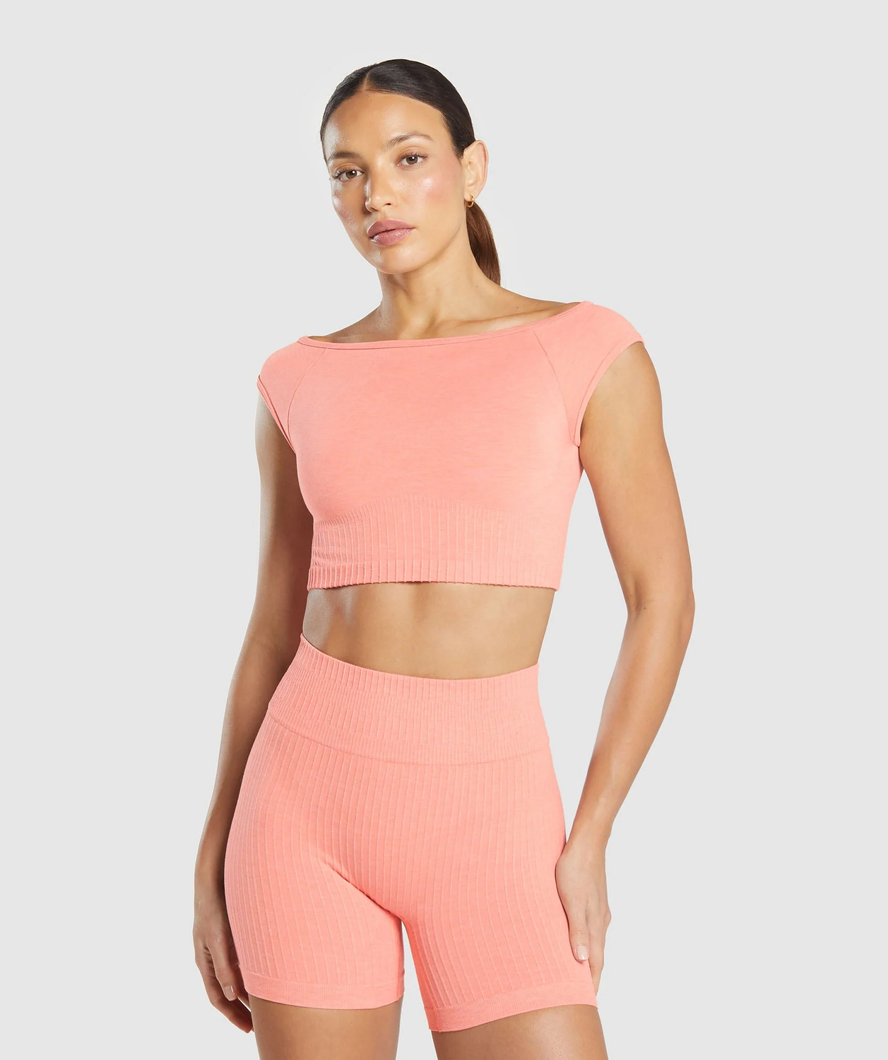 Luxe Seamless Boat Neck Crop Top *Final Sale - Non Returnable*