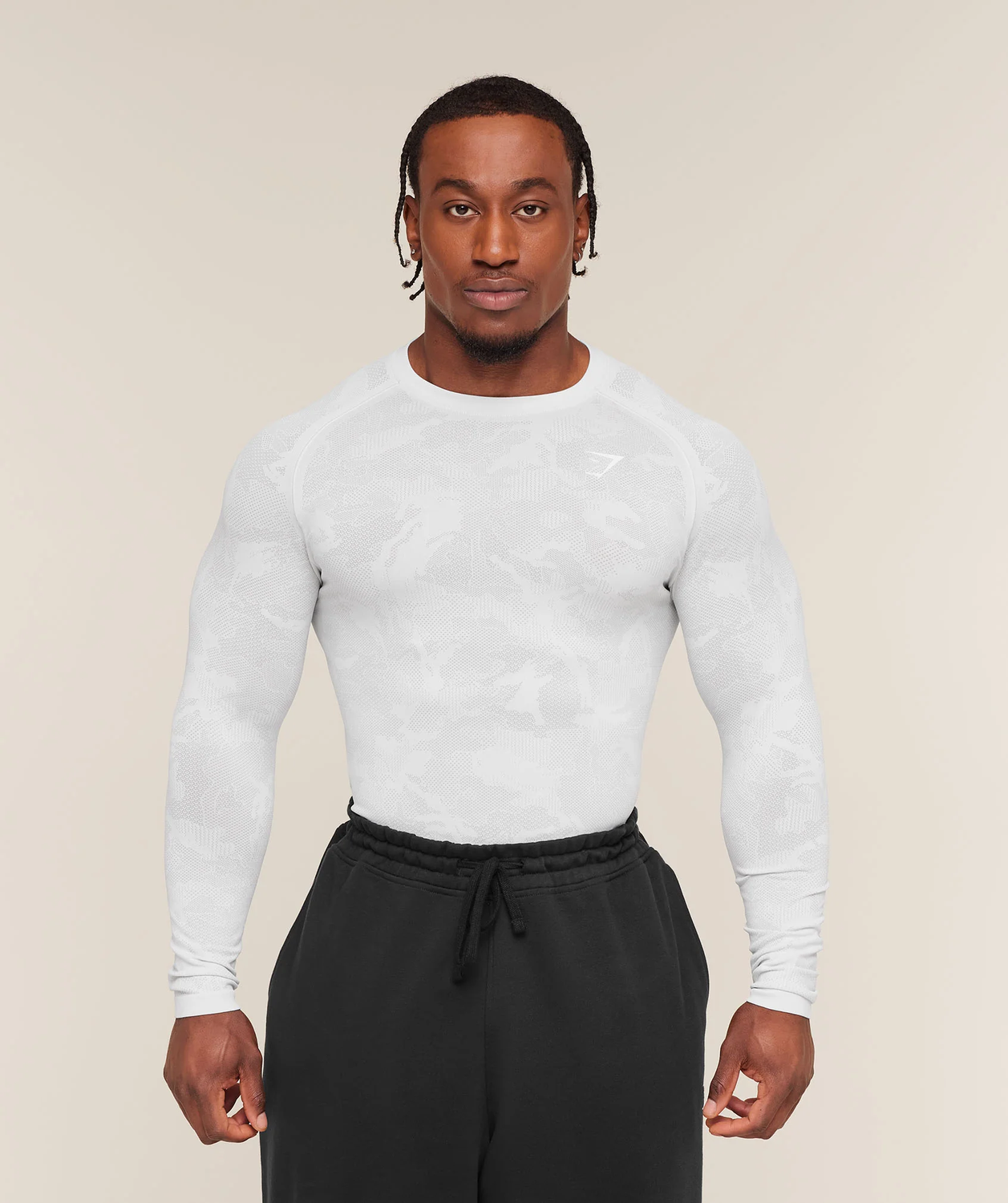 Geo Seamless Long Sleeve T-Shirt Slim Fit