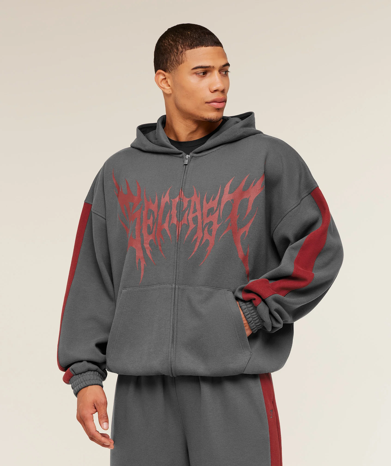 Gymshark X Carlos Belcast Zip Up Hoodie Oversized Fit