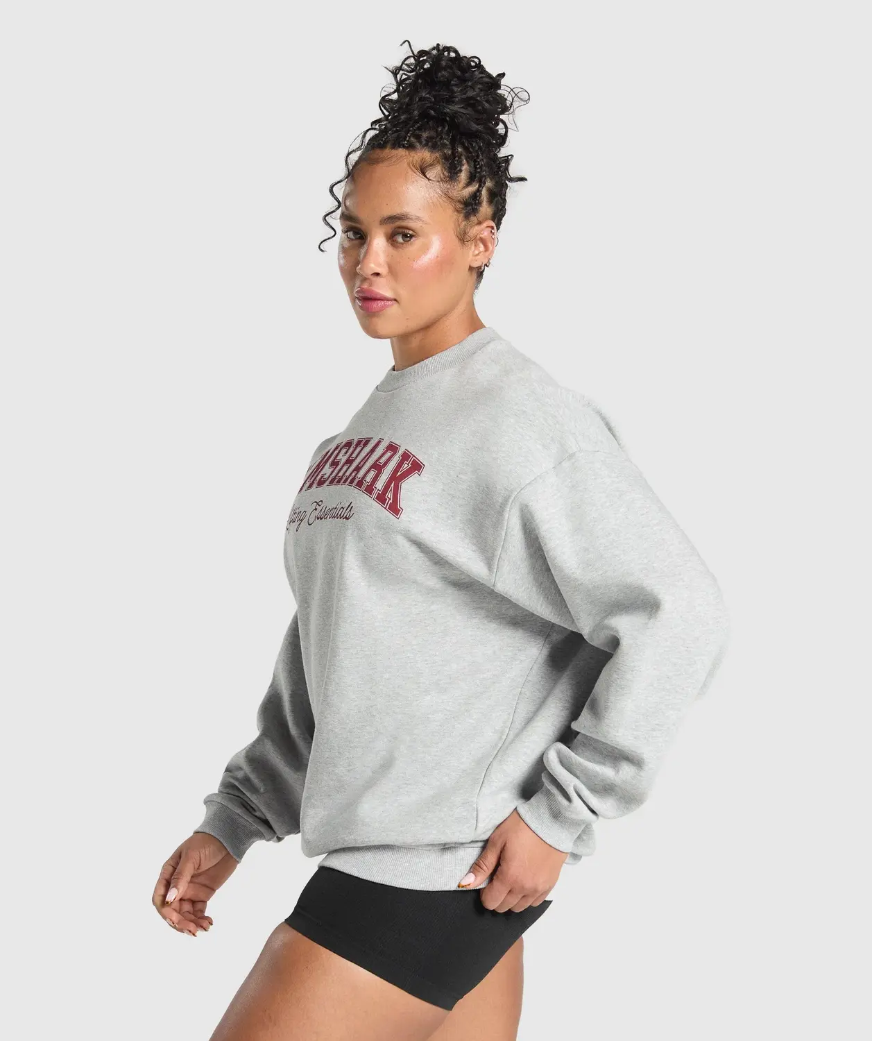 Lifting Essentials Graphic Brushed Oversized Sweatshirt Oversized Fit - Image 3