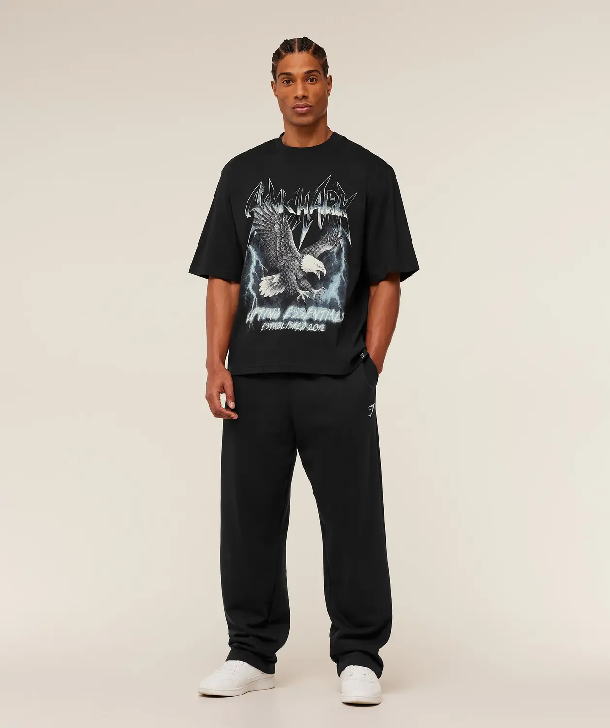 Eagle Band Style Graphic T-Shirt Oversized Fit - Image 5