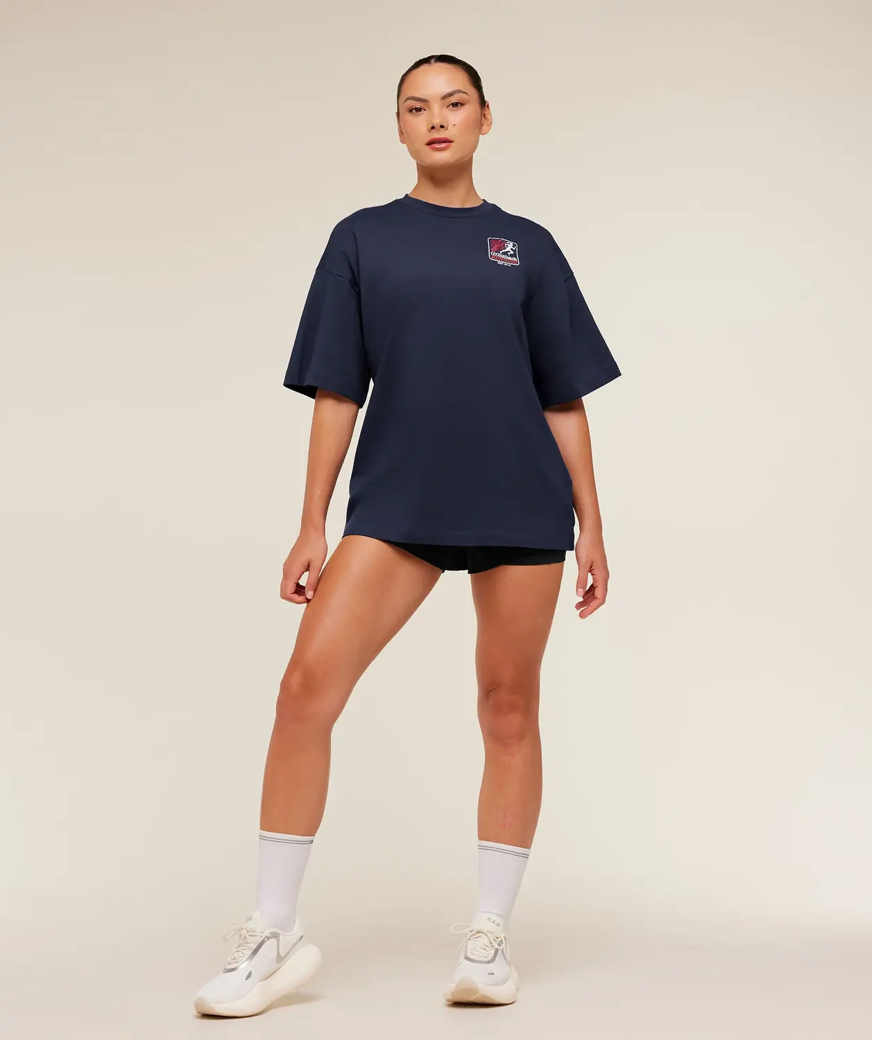 Run Club Graphic Short Sleeve T-Shirt Oversized Fit - Image 7