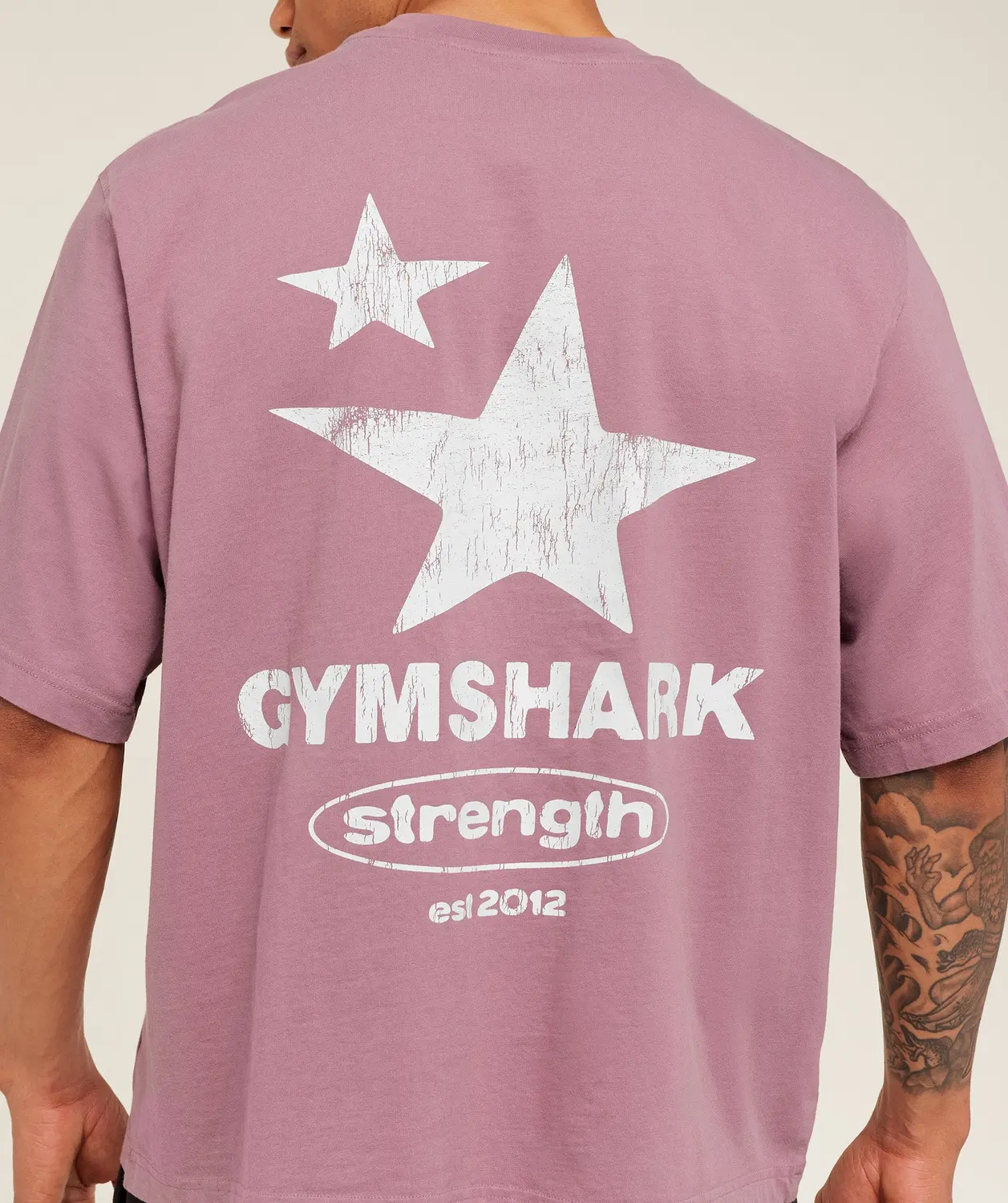 Strength Stars Washed Graphic T-Shirt Oversized Fit - Image 4