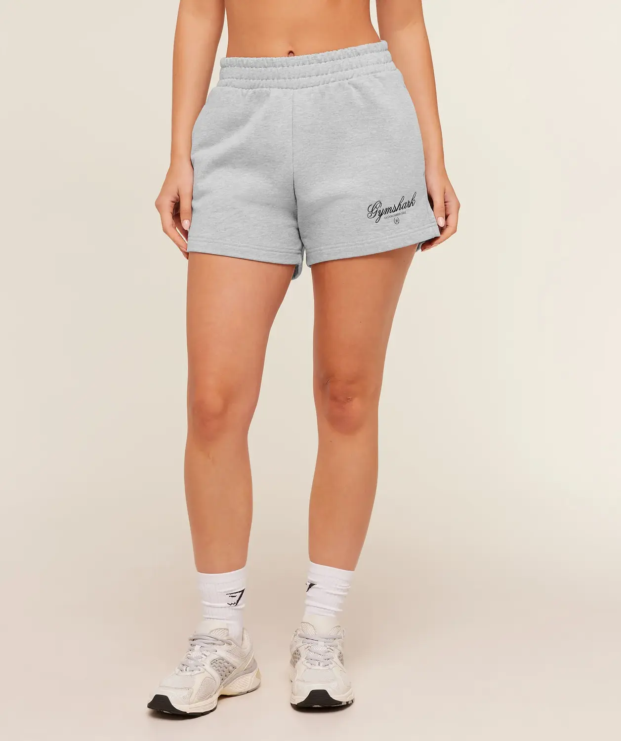 Script Embroidery Shorts Oversized Fit