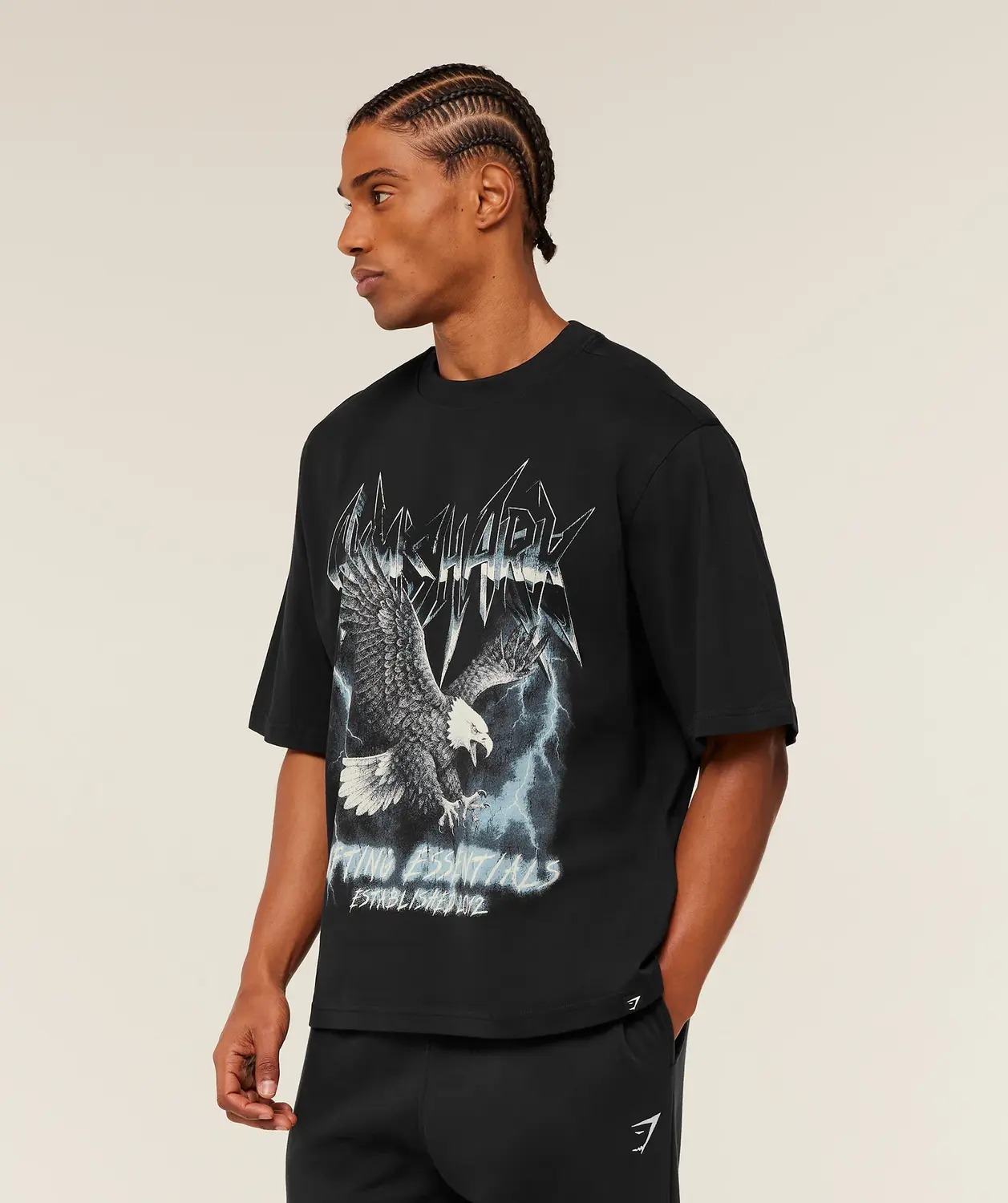 Eagle Band Style Graphic T-Shirt Oversized Fit - Image 3