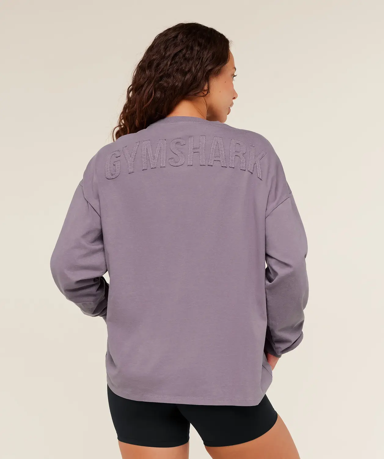 Power Washed Long Sleeve Top Oversized Fit