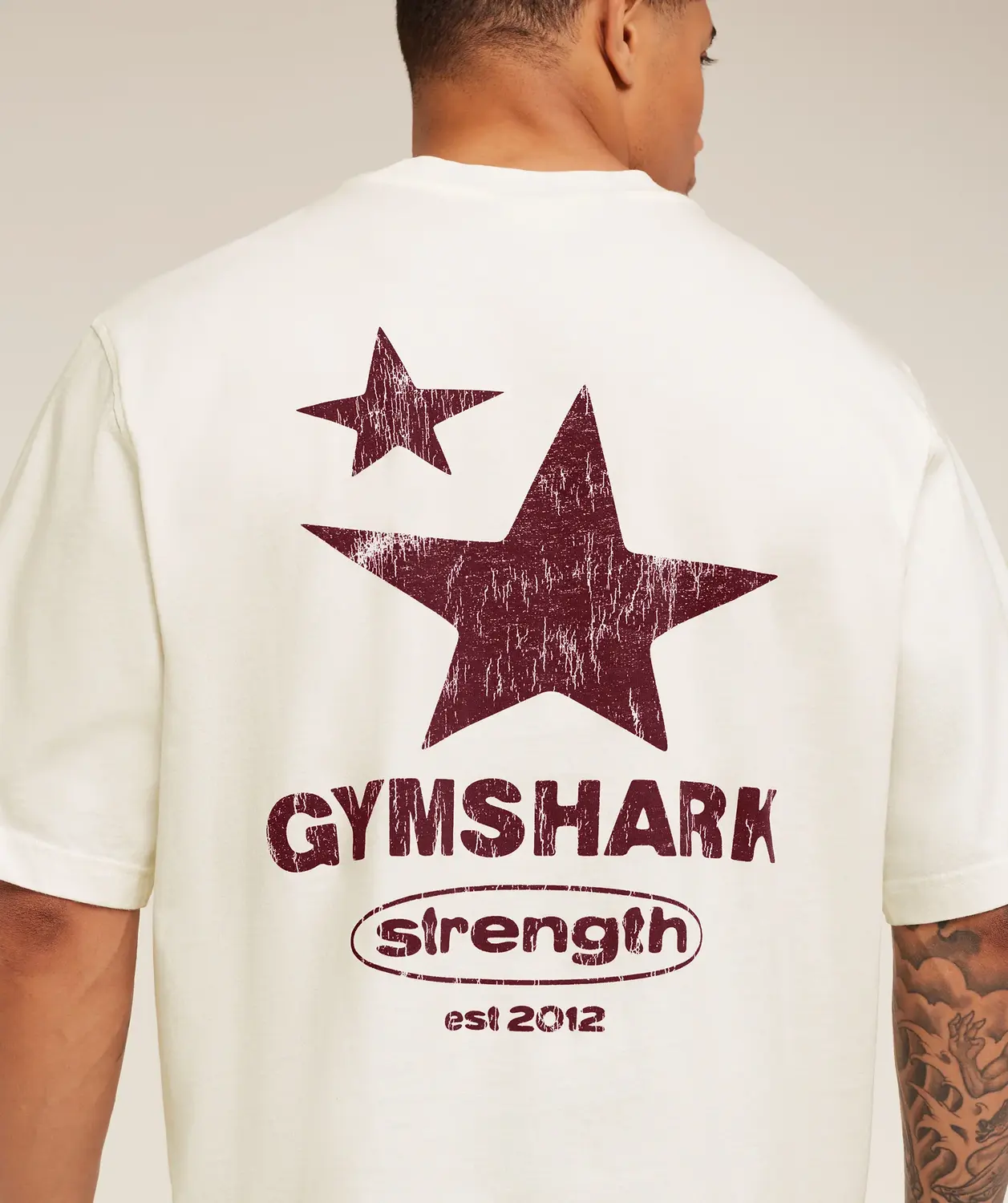 Strength Stars Washed Graphic T-Shirt Oversized Fit - Image 4