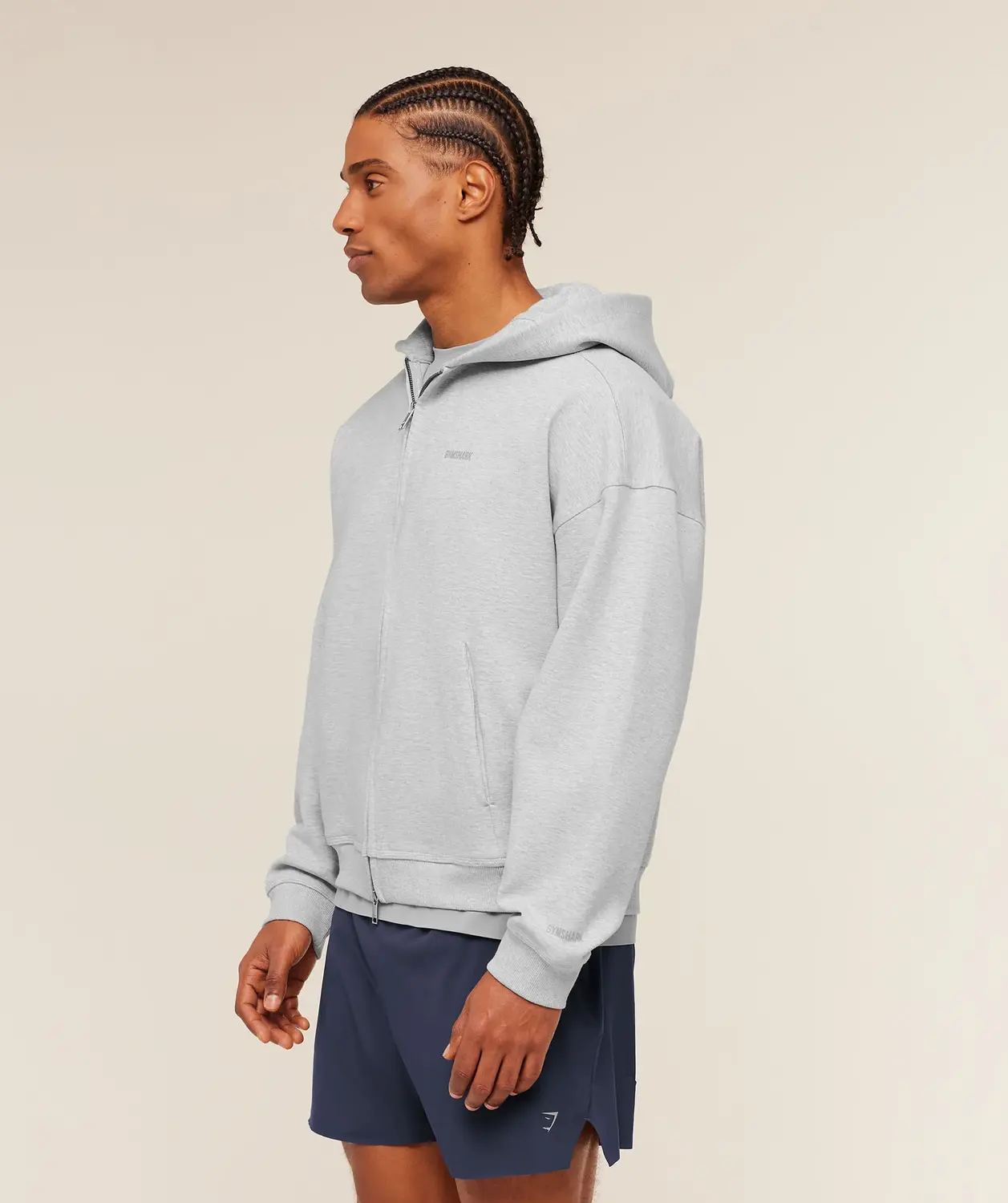 Evolve Lightweight Zip Through Hoodie Oversized Fit - Image 3