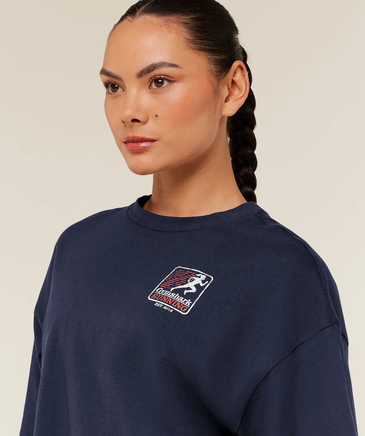 Run Club Graphic Short Sleeve T-Shirt Oversized Fit - Image 5