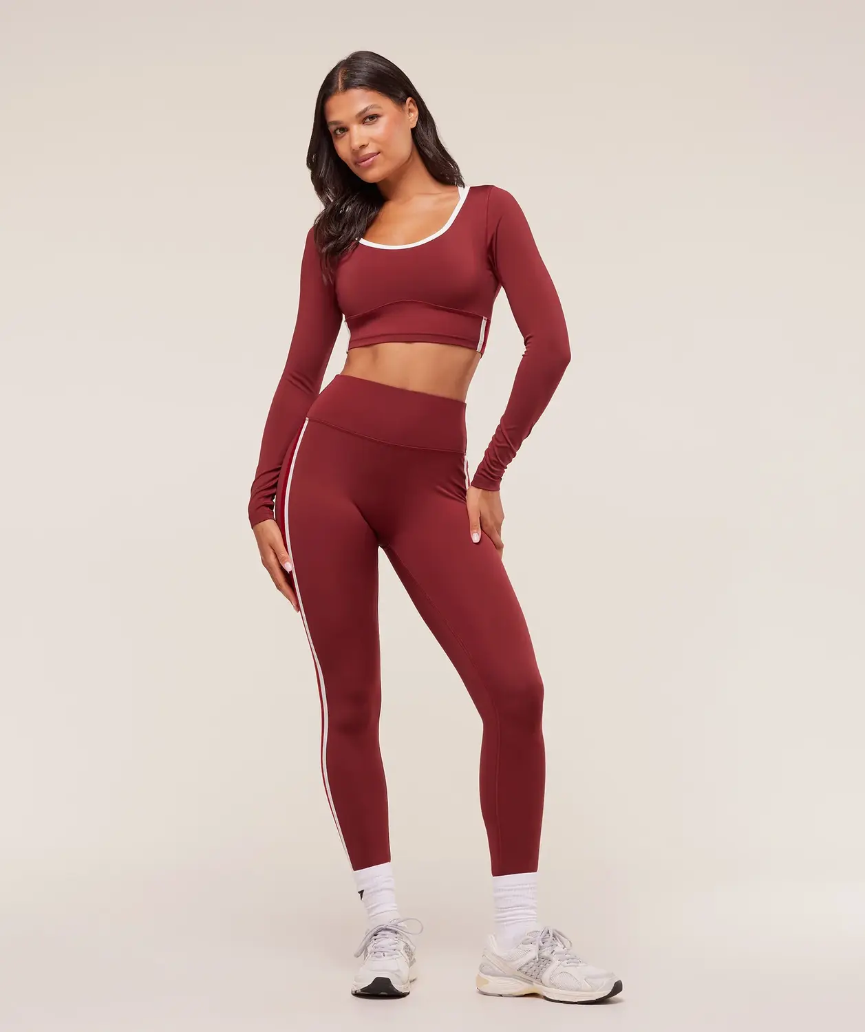 Piping Long Sleeve Crop Top - Image 4
