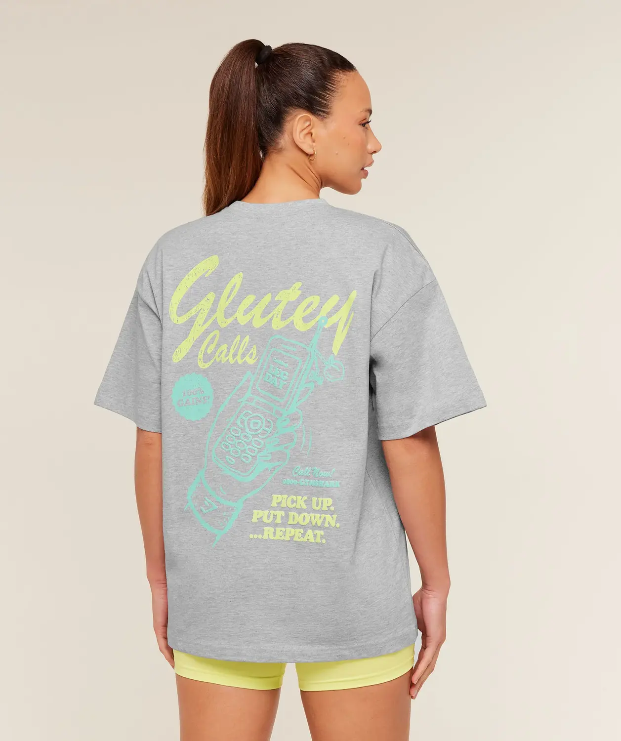 Glutey Calls Graphic T-Shirt Oversized Fit