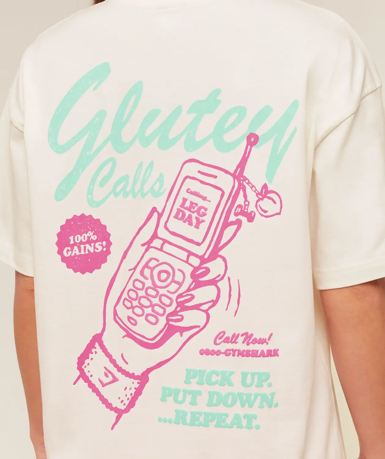 Glutey Calls Graphic T-Shirt Oversized Fit - Image 5