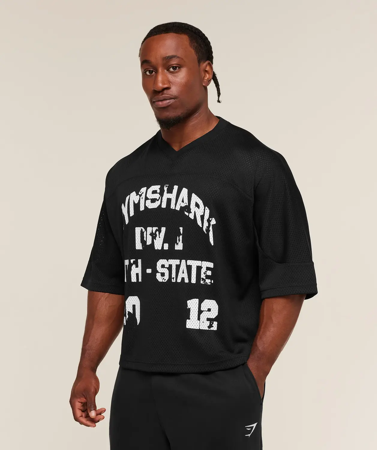 Graphic Mesh Oversized T-Shirt Oversized Fit - Image 5
