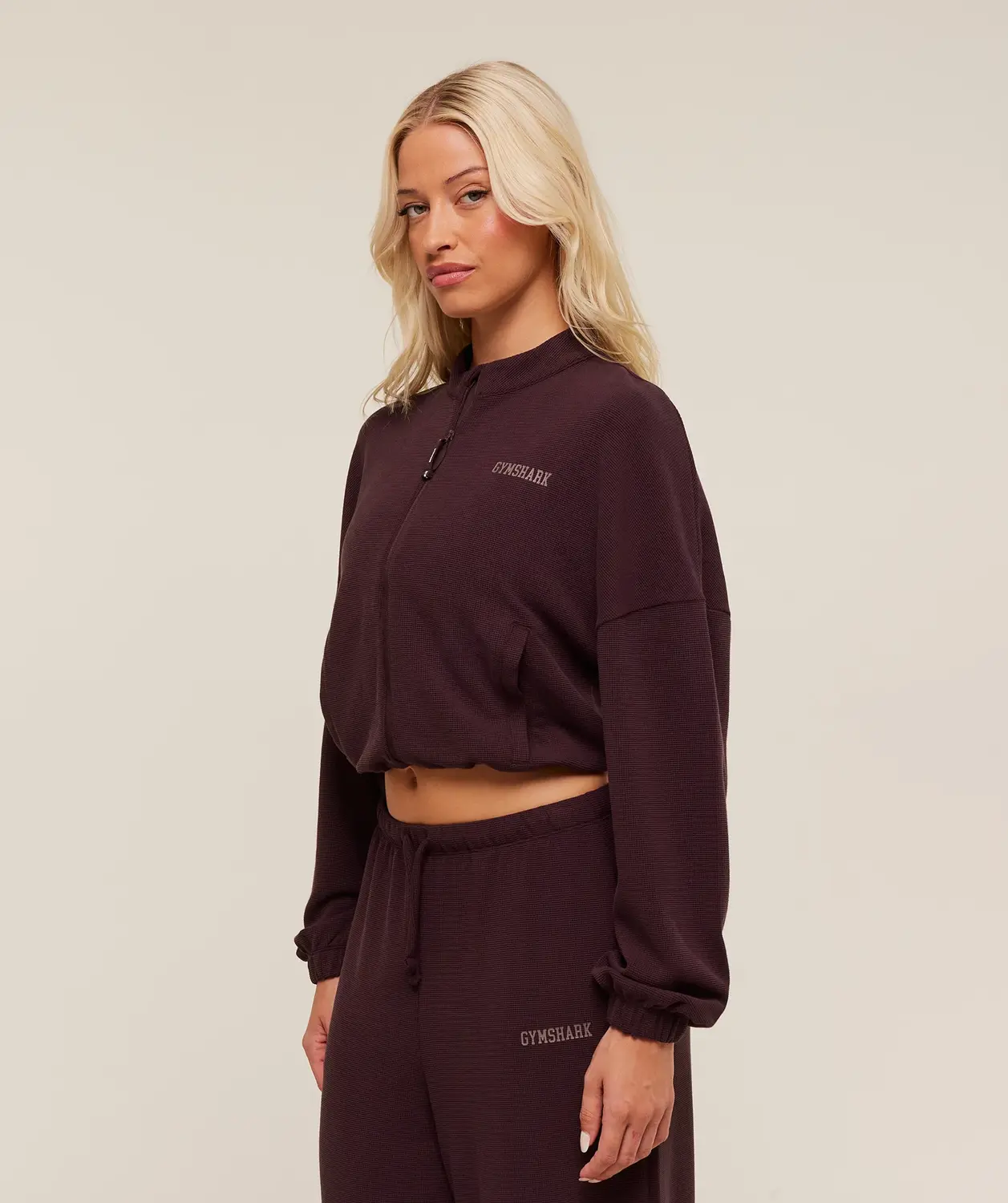 Waffle Midi Zip Up Jacket - Image 4