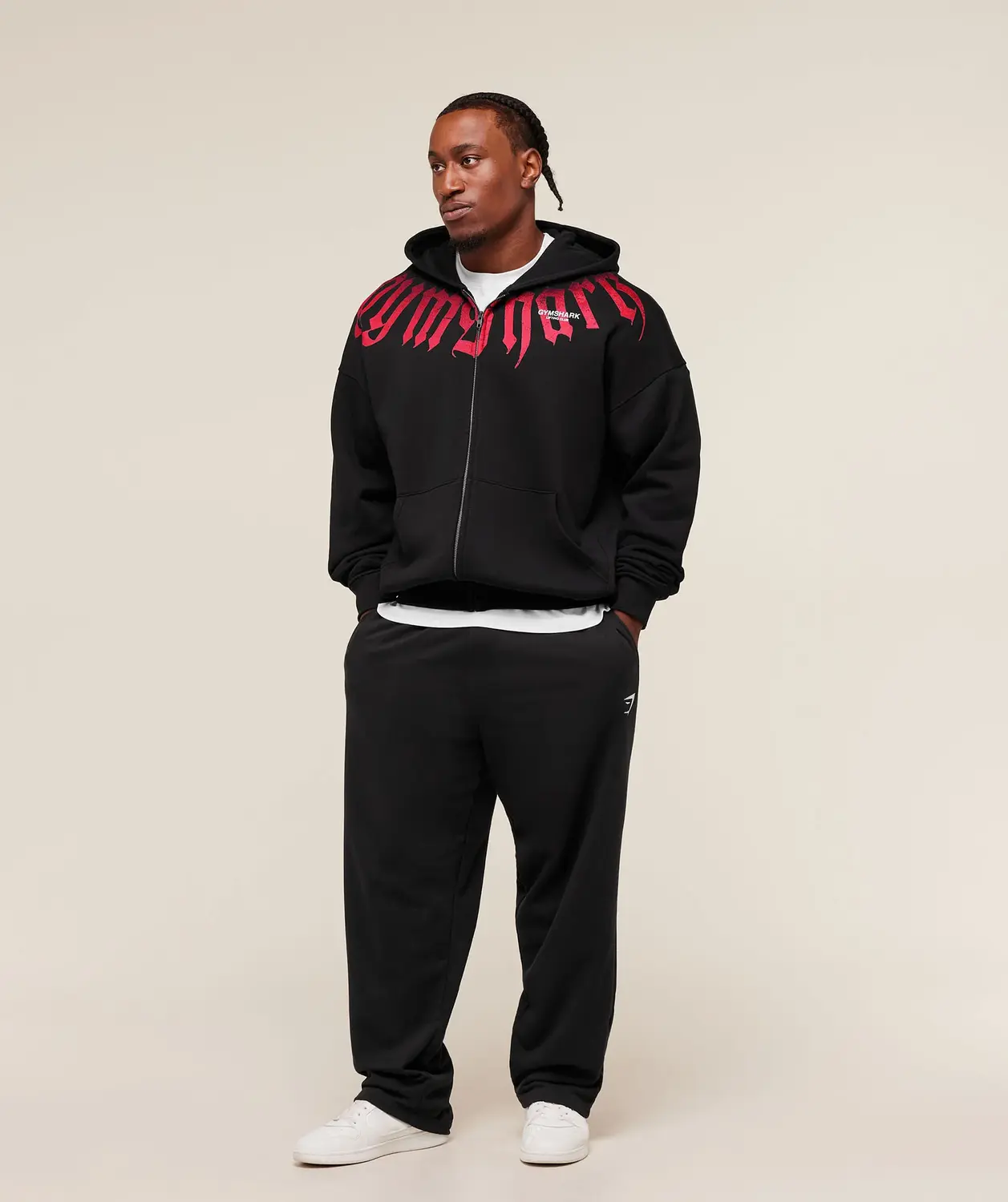 Fade Graphic Zip Up Hoodie Extreme Oversized Fit - Image 5
