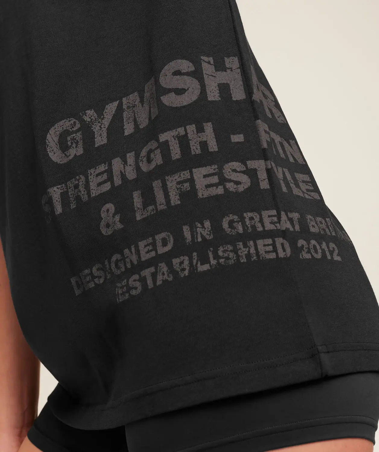 Stacked Graphic Short Sleeve T-Shirt Oversized Fit - Image 5