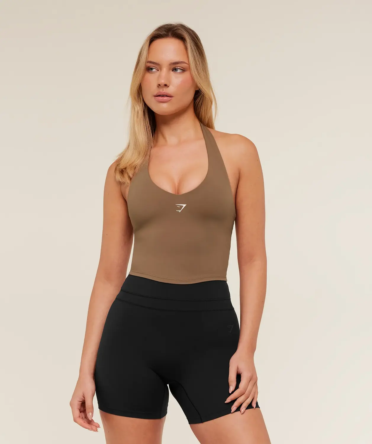 Halter Neck Cami With Shelf