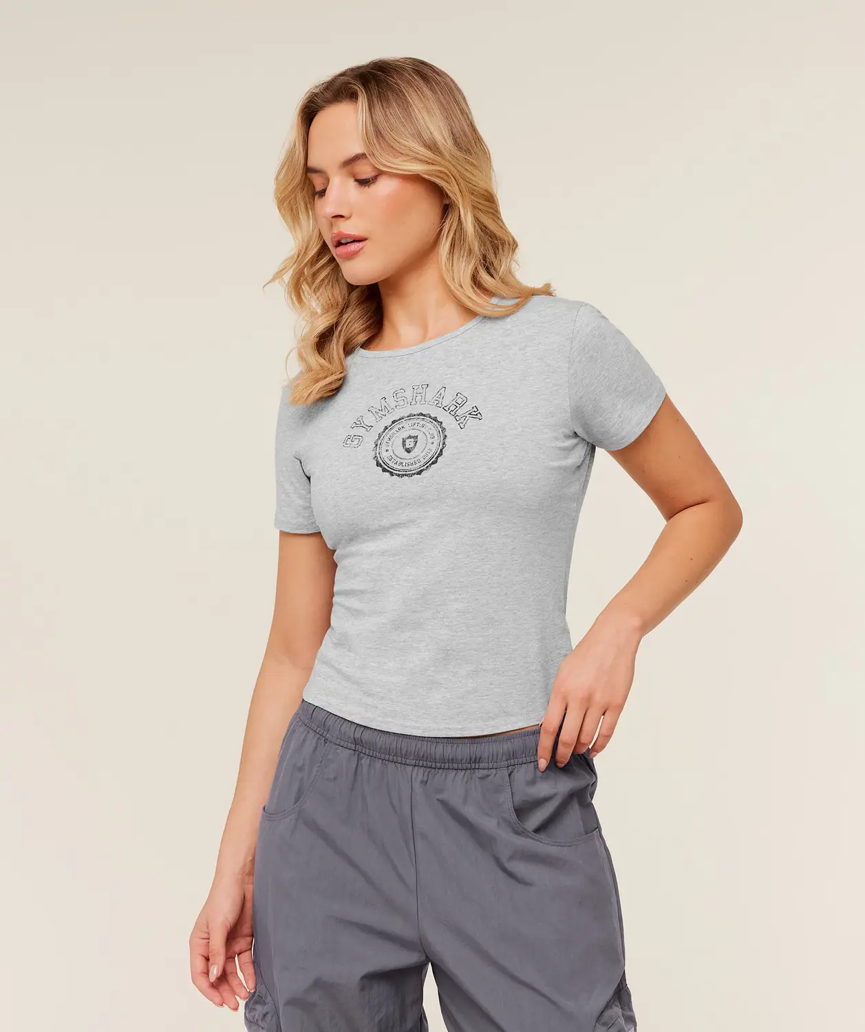 Worn Crest Graphic Baby Tee
