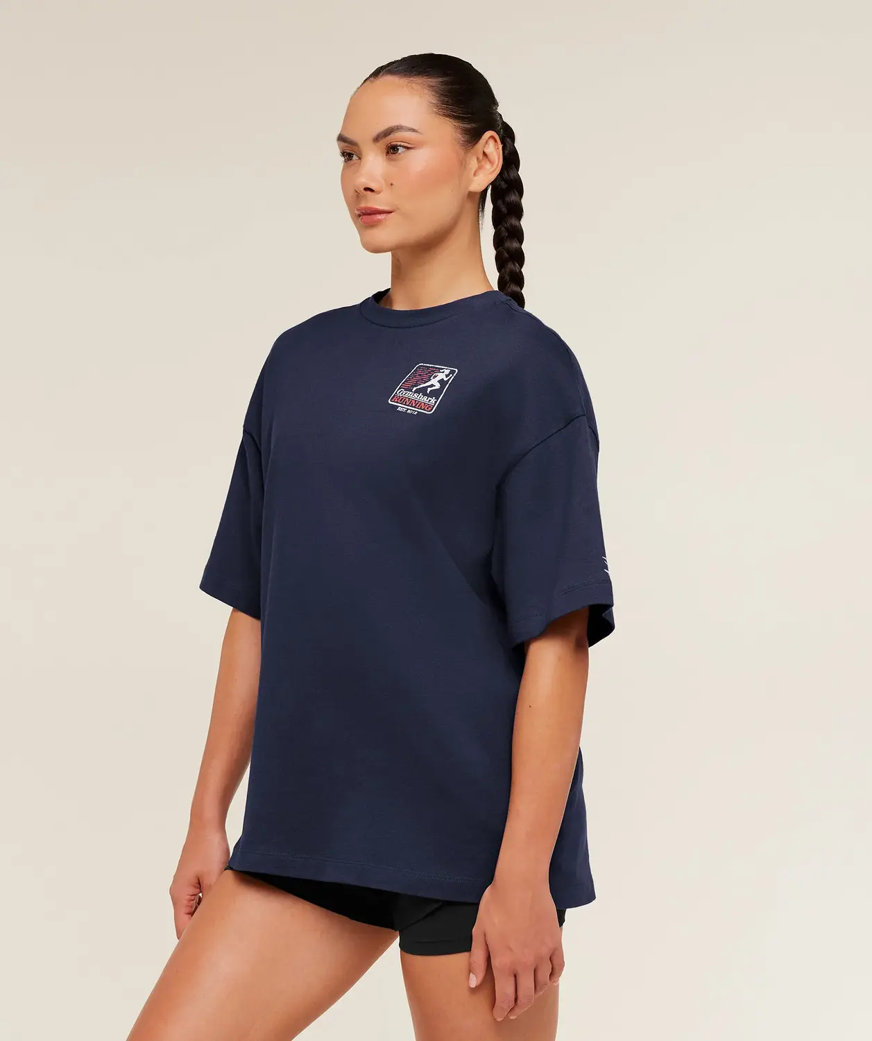 Run Club Graphic Short Sleeve T-Shirt Oversized Fit - Image 3