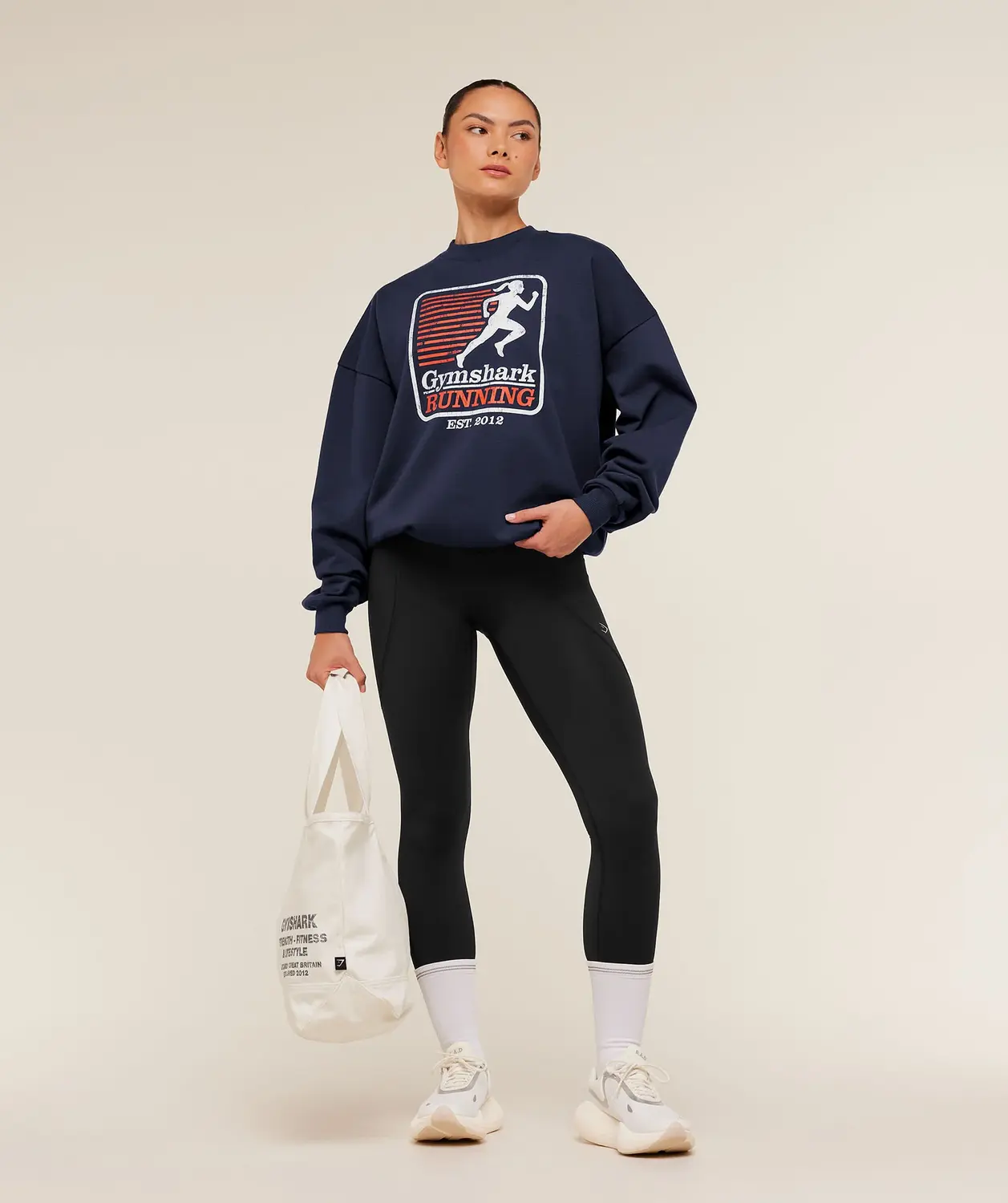 Run Club Graphic Sweatshirt Oversized Fit - Image 6