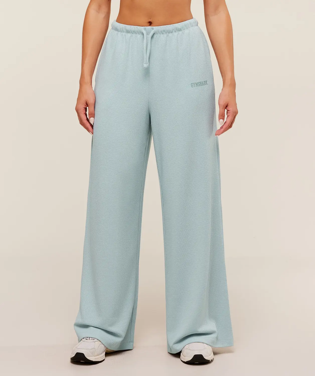 Waffle Wide Leg Pants Oversized Fit