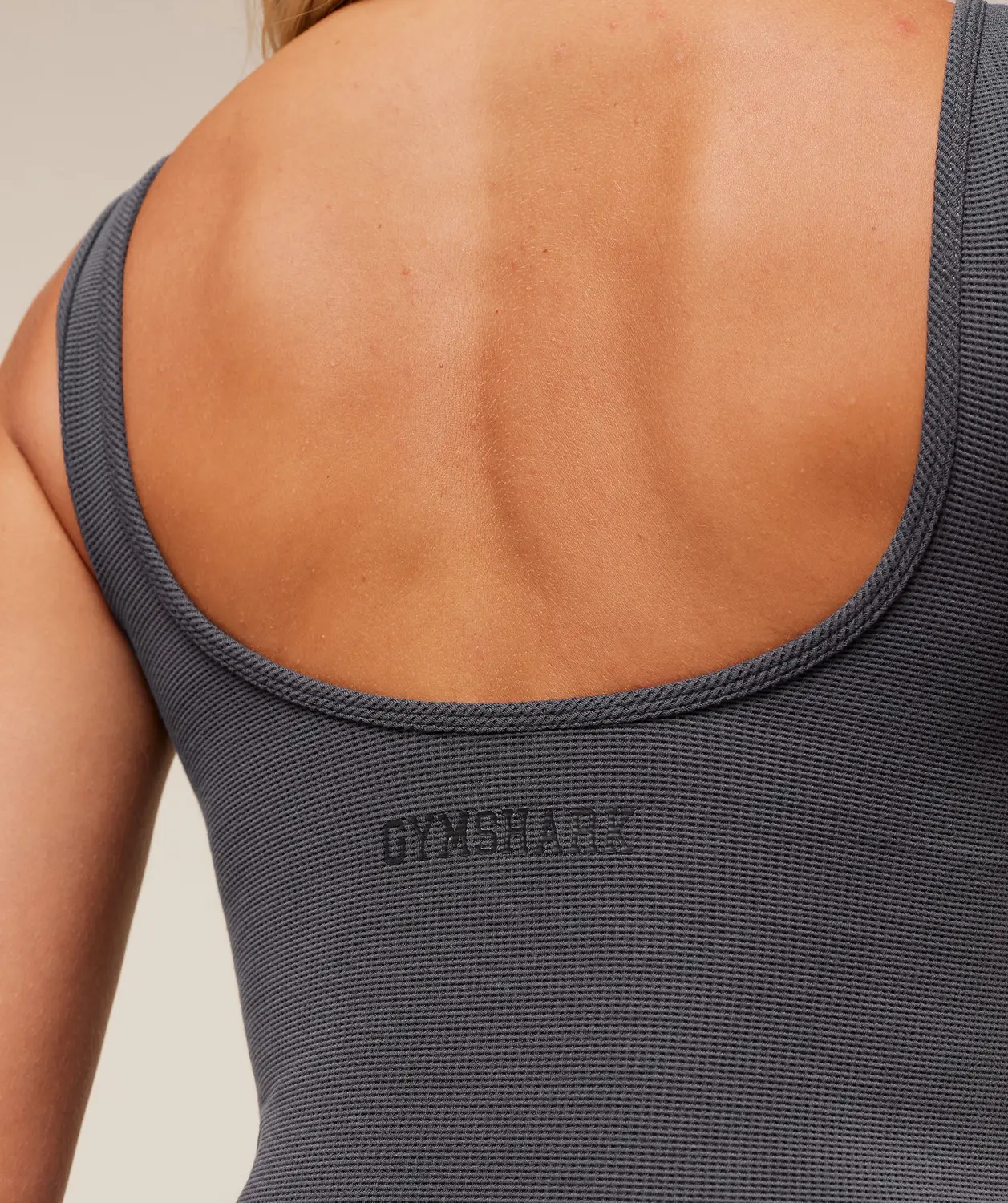Waffle Cropped Tank - Image 5