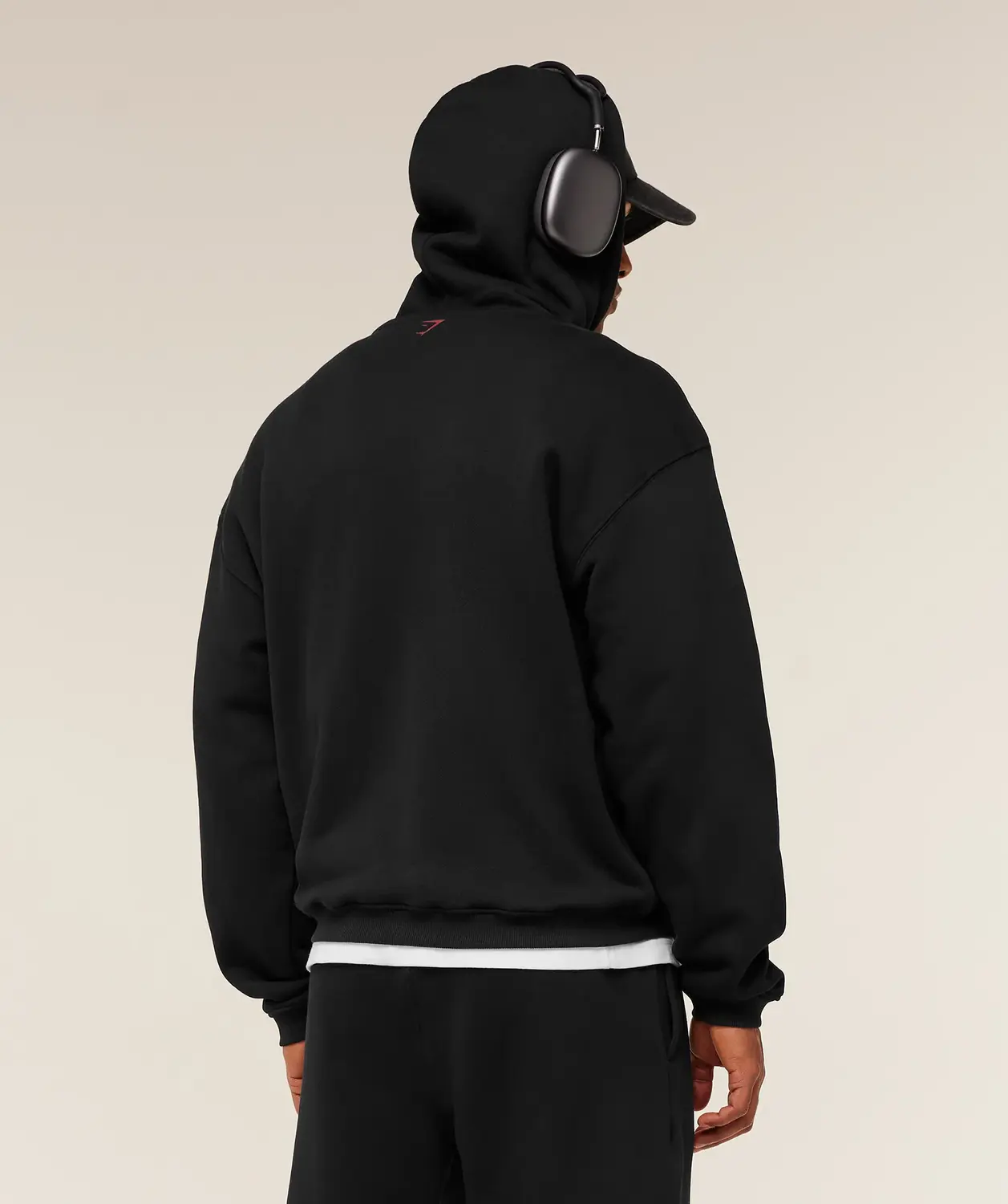 Fade Graphic Zip Through Hoodie Oversized Fit - Image 2