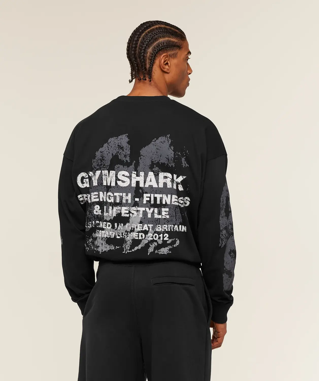 Strength Fitness & Lifestyle Long Sleeve T-Shirt Oversized Fit