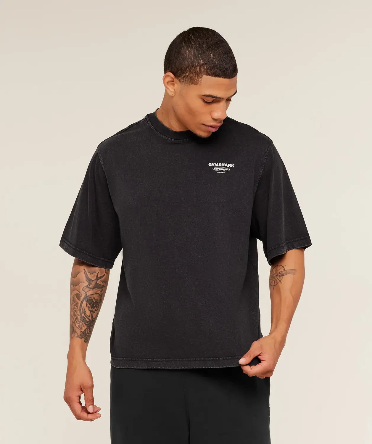 Strength Stars Washed Graphic T-Shirt Oversized Fit - Image 3
