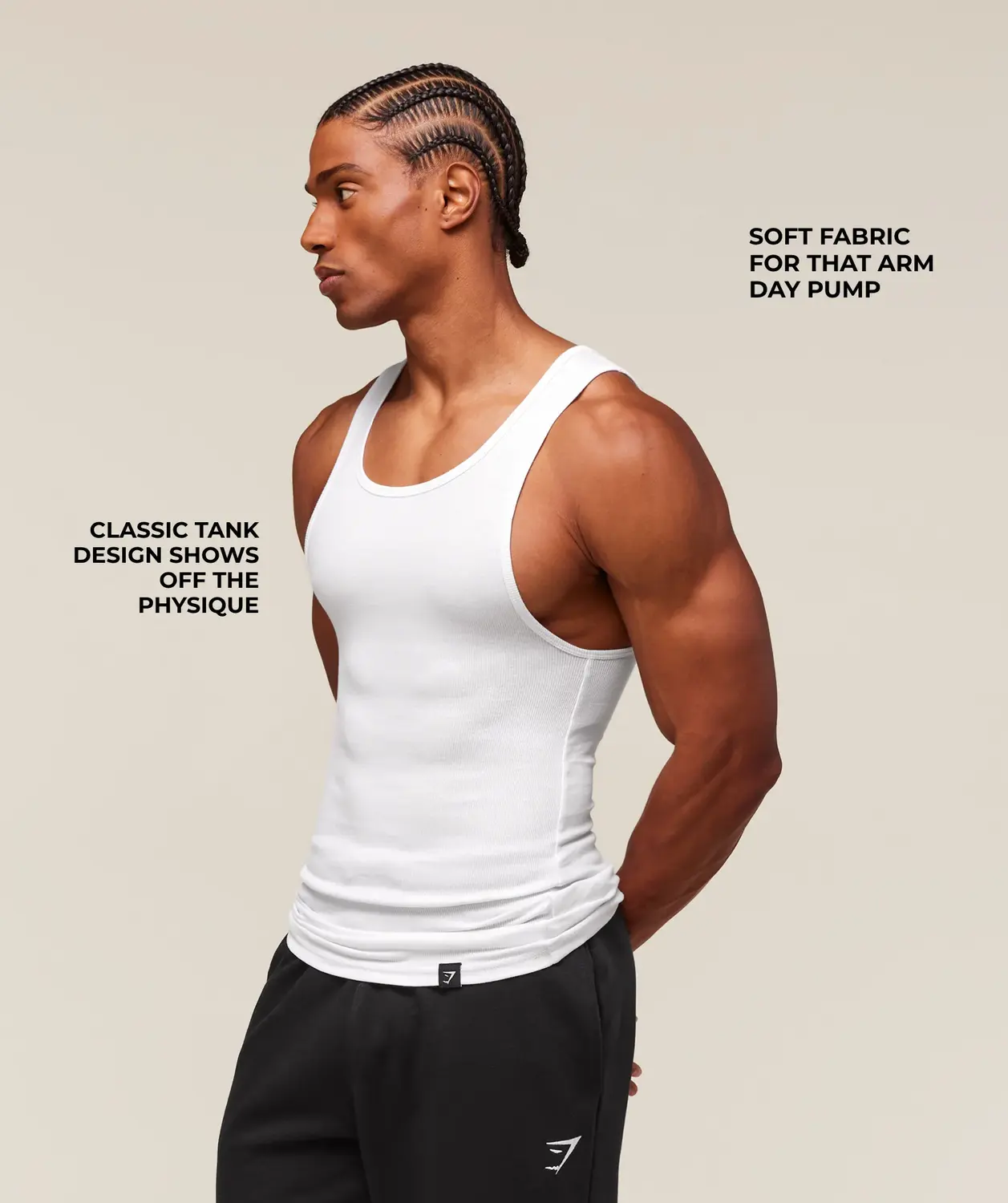 Ribbed Tank 1Pk Muscle Fit - Image 2