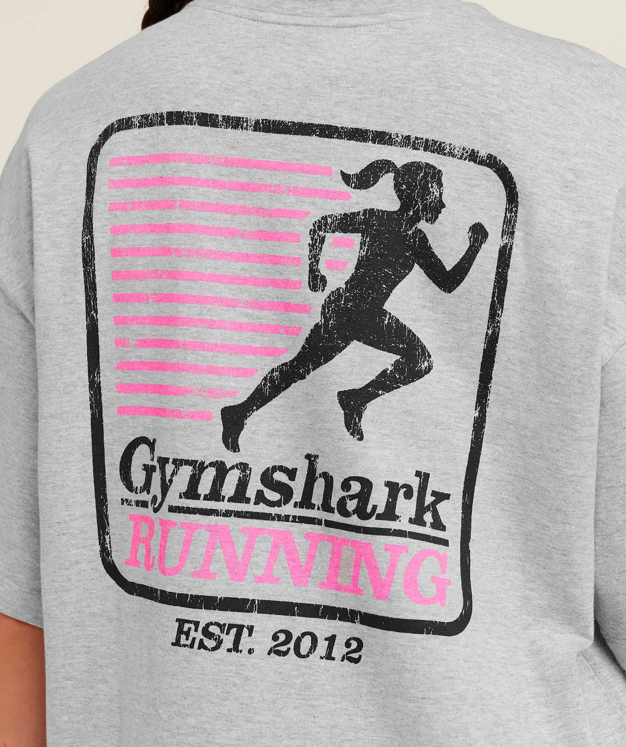 Run Club Graphic Short Sleeve T-Shirt Oversized Fit - Image 4