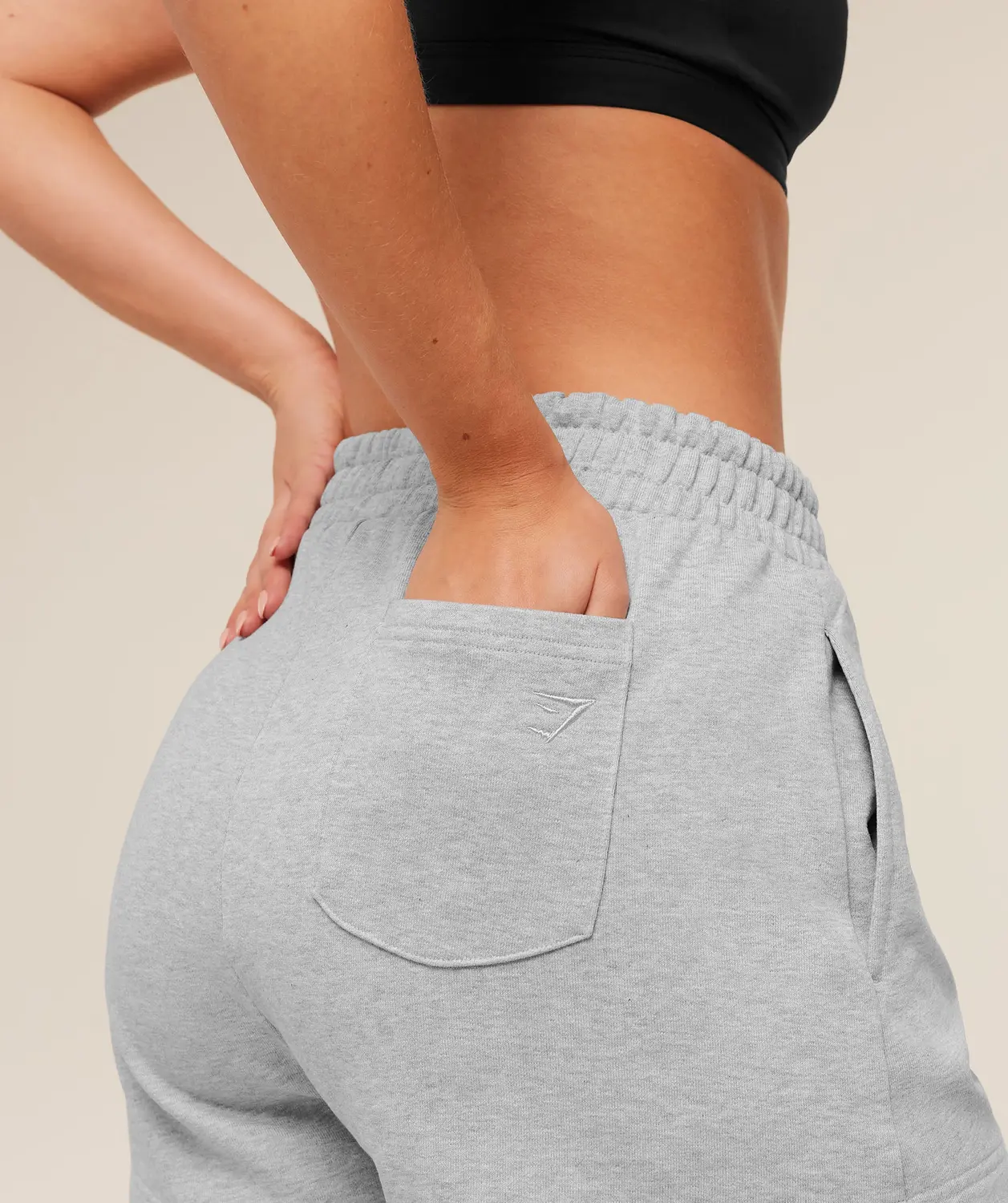 Script Embroidery Shorts Oversized Fit - Image 6