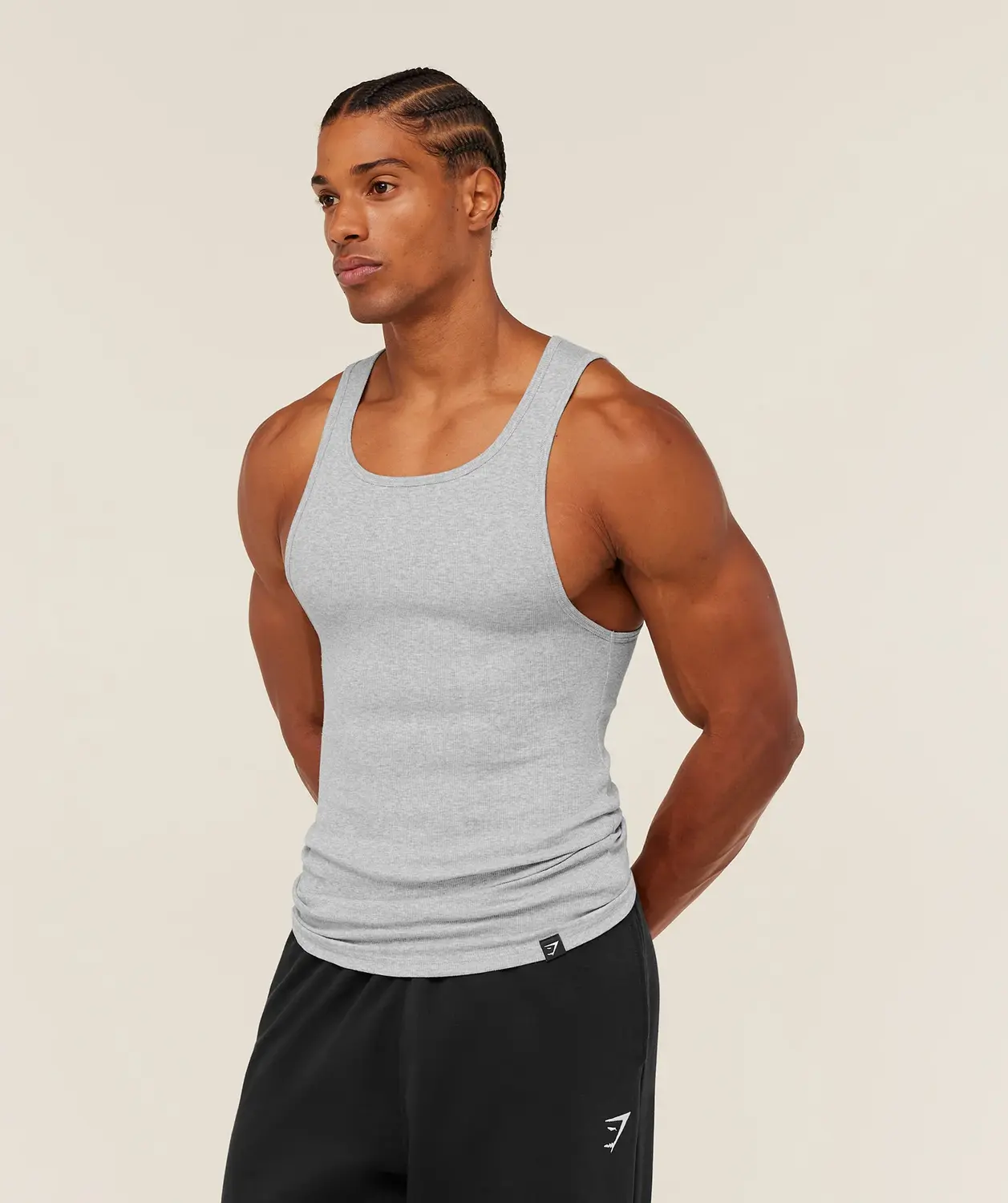 Ribbed Tank 1Pk Muscle Fit - Image 3