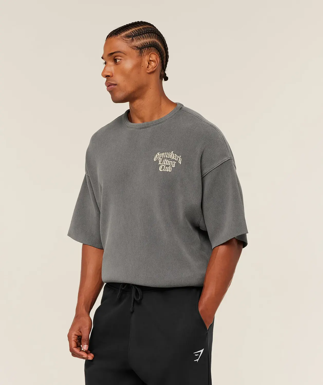 Heavyweight Textured Graphic T-Shirt Extreme Oversized Fit - Image 3
