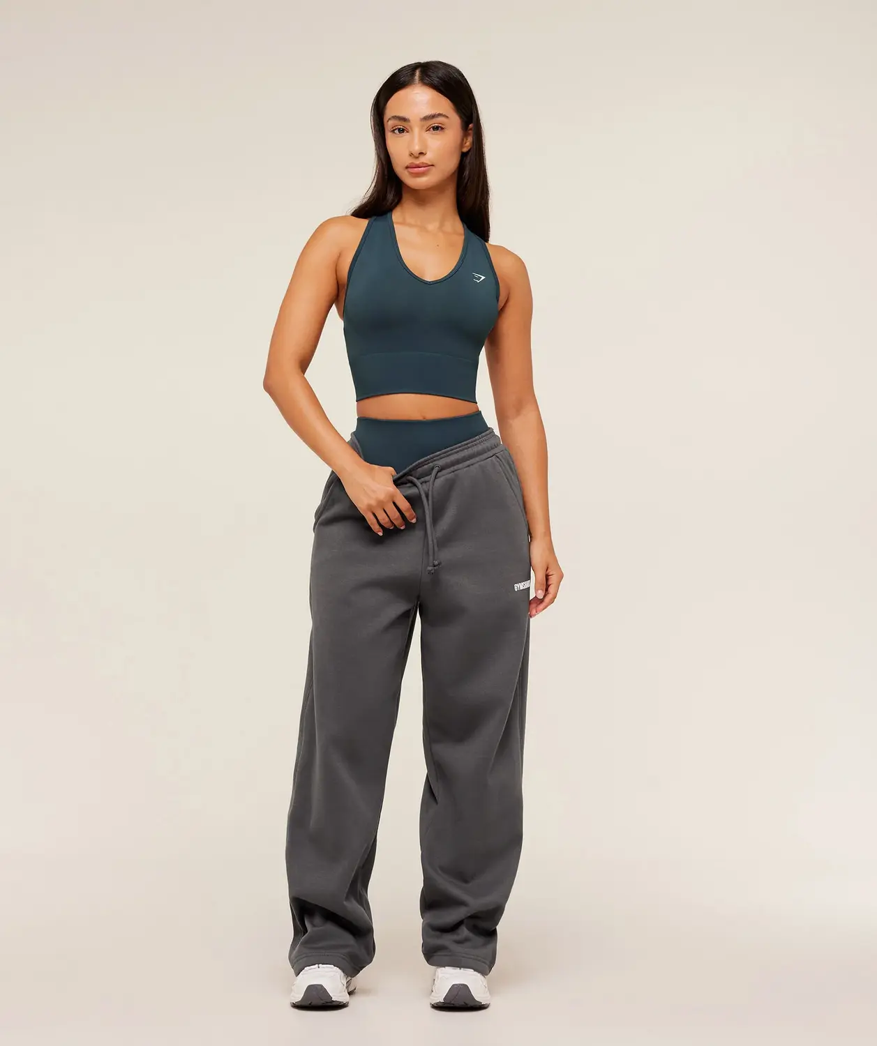Cosy Luxe Straight Leg Short Joggers Oversized Fit - Image 4
