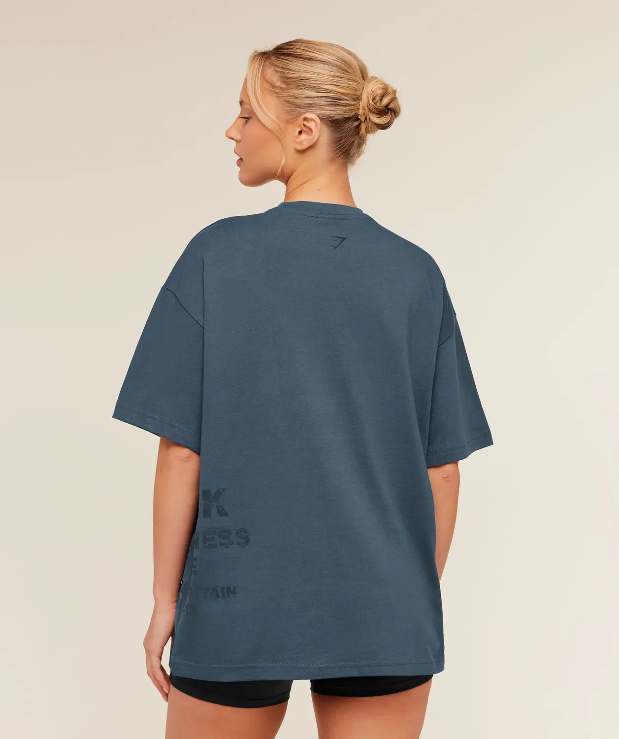 Stacked Graphic Short Sleeve T-Shirt Oversized Fit - Image 2