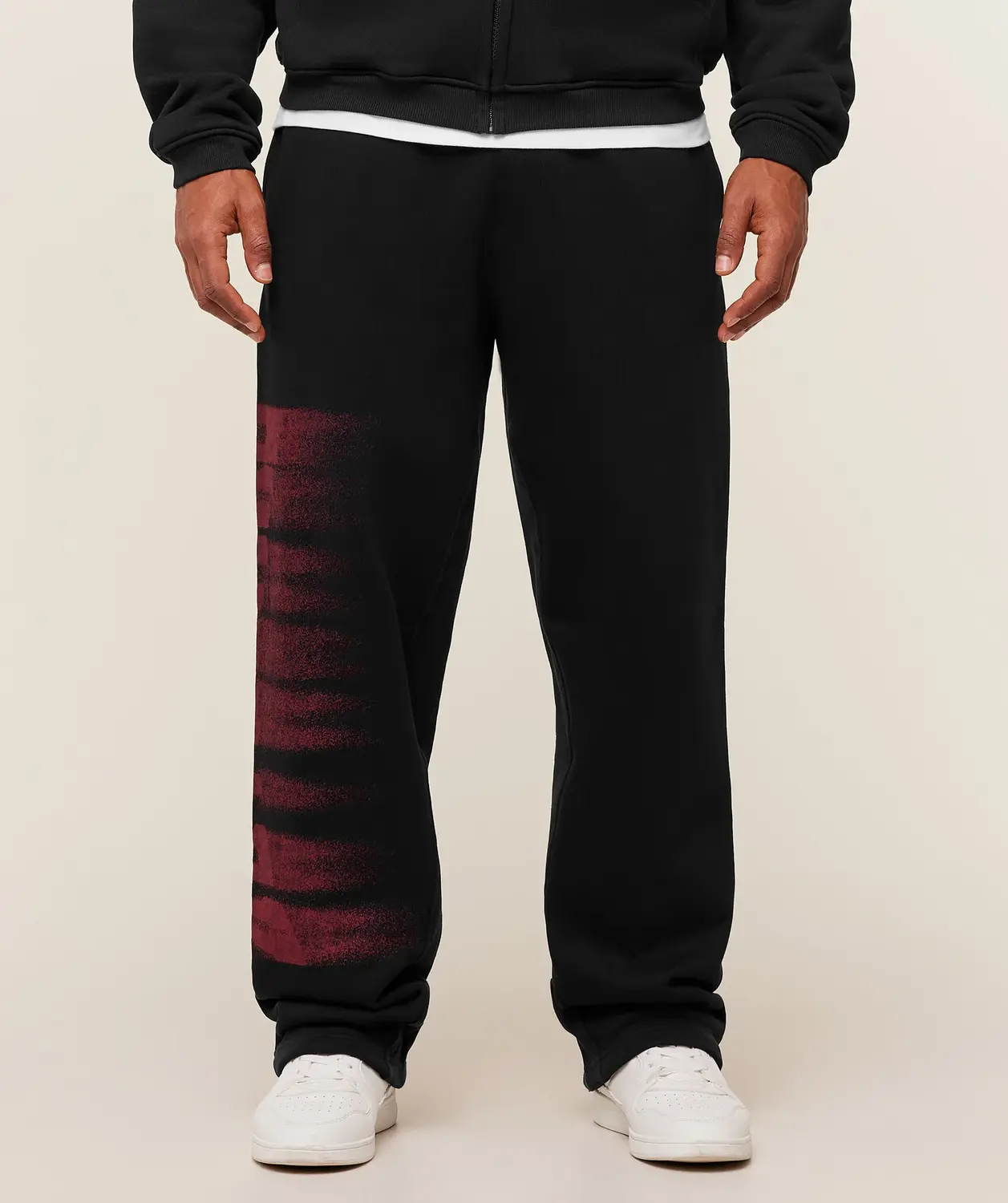 Fade Graphic Straight Leg Pants Oversized Fit - Image 2