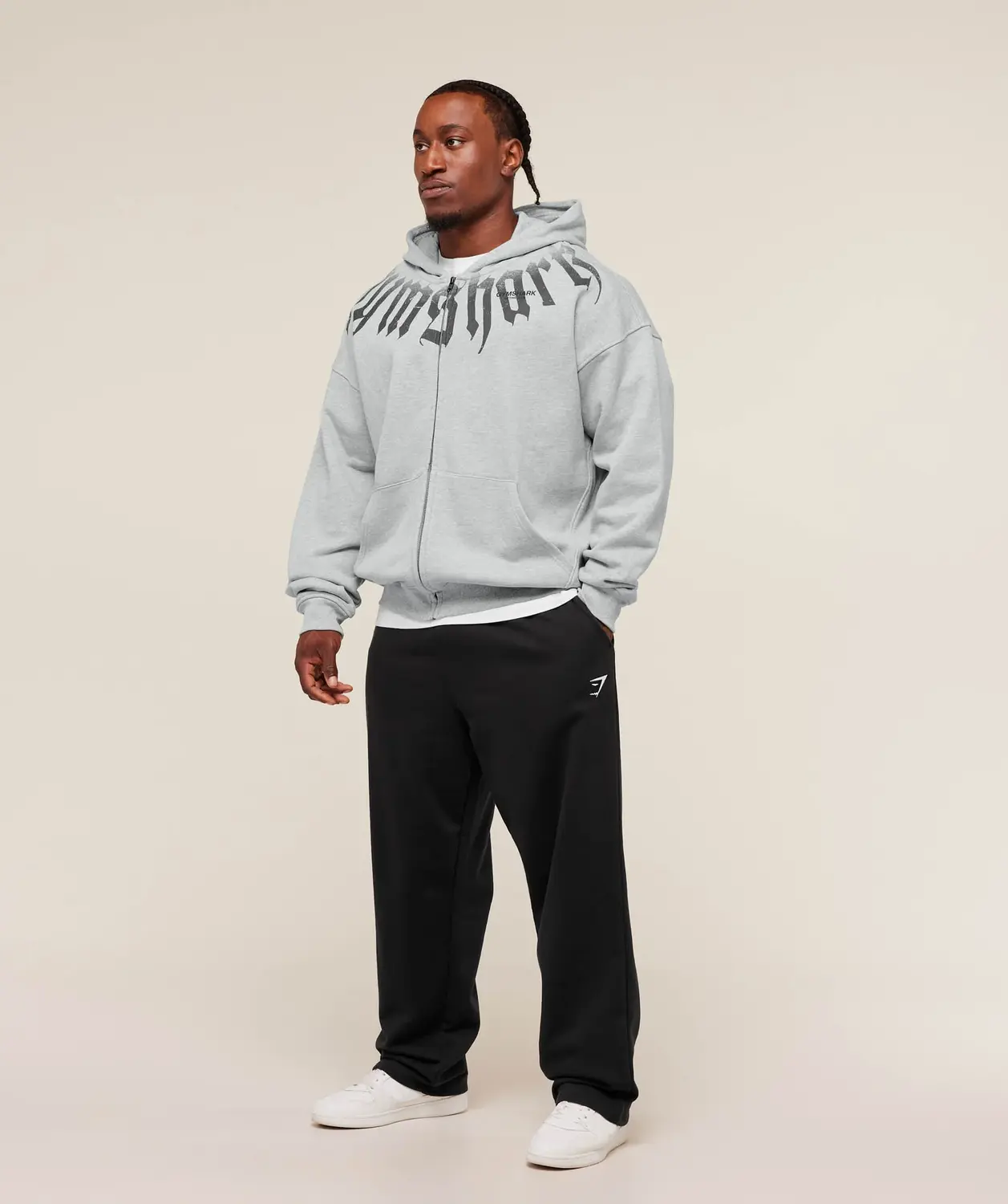 Fade Graphic Zip Up Hoodie Extreme Oversized Fit - Image 6