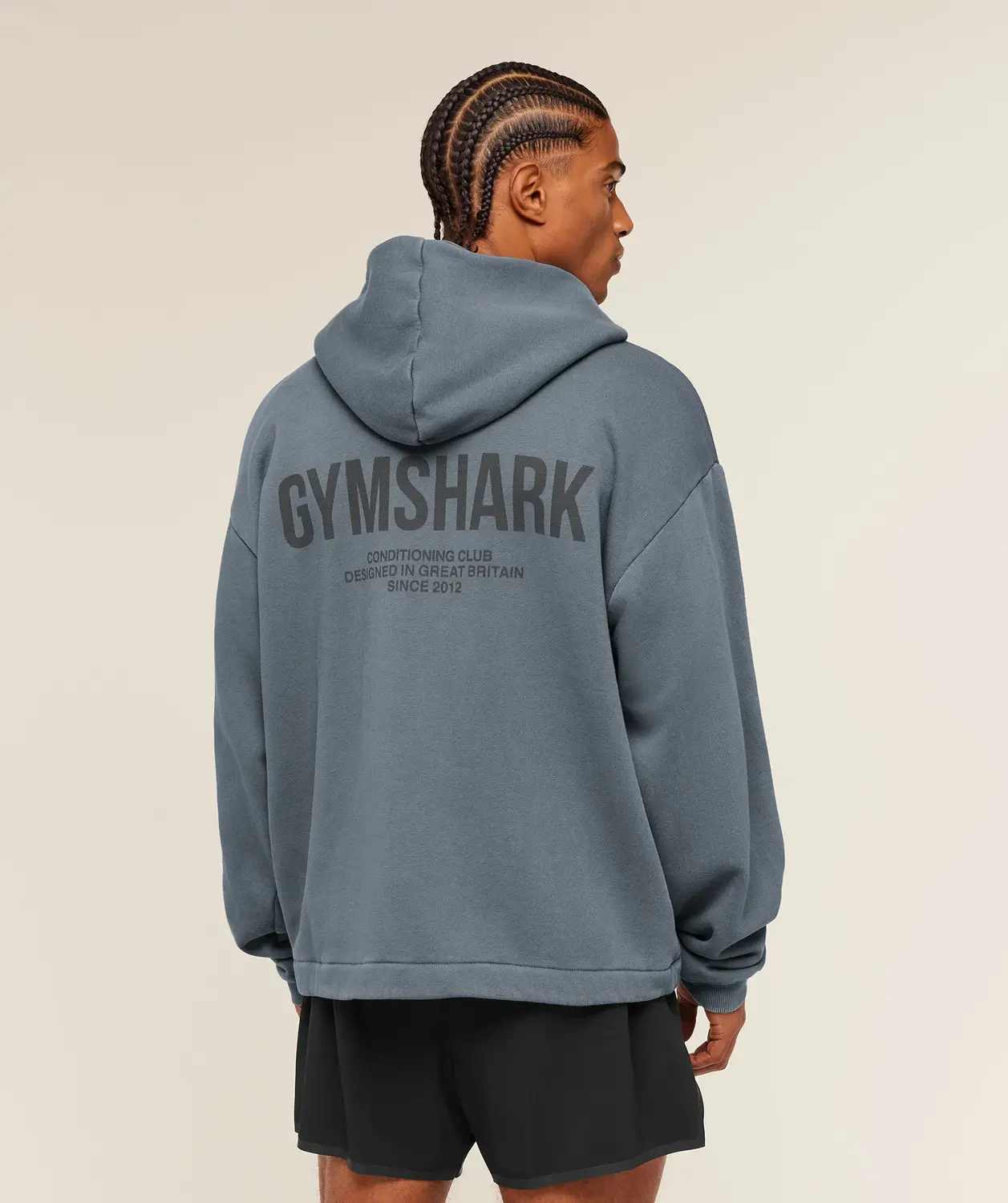 Conditioning Club Washed Zip Through Hoodie Oversized Fit