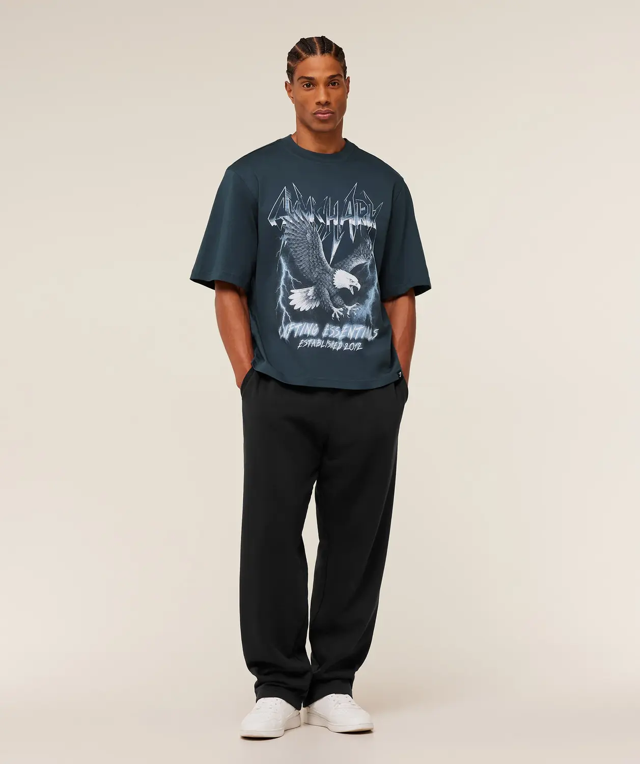 Eagle Band Style Graphic T-Shirt Oversized Fit - Image 5