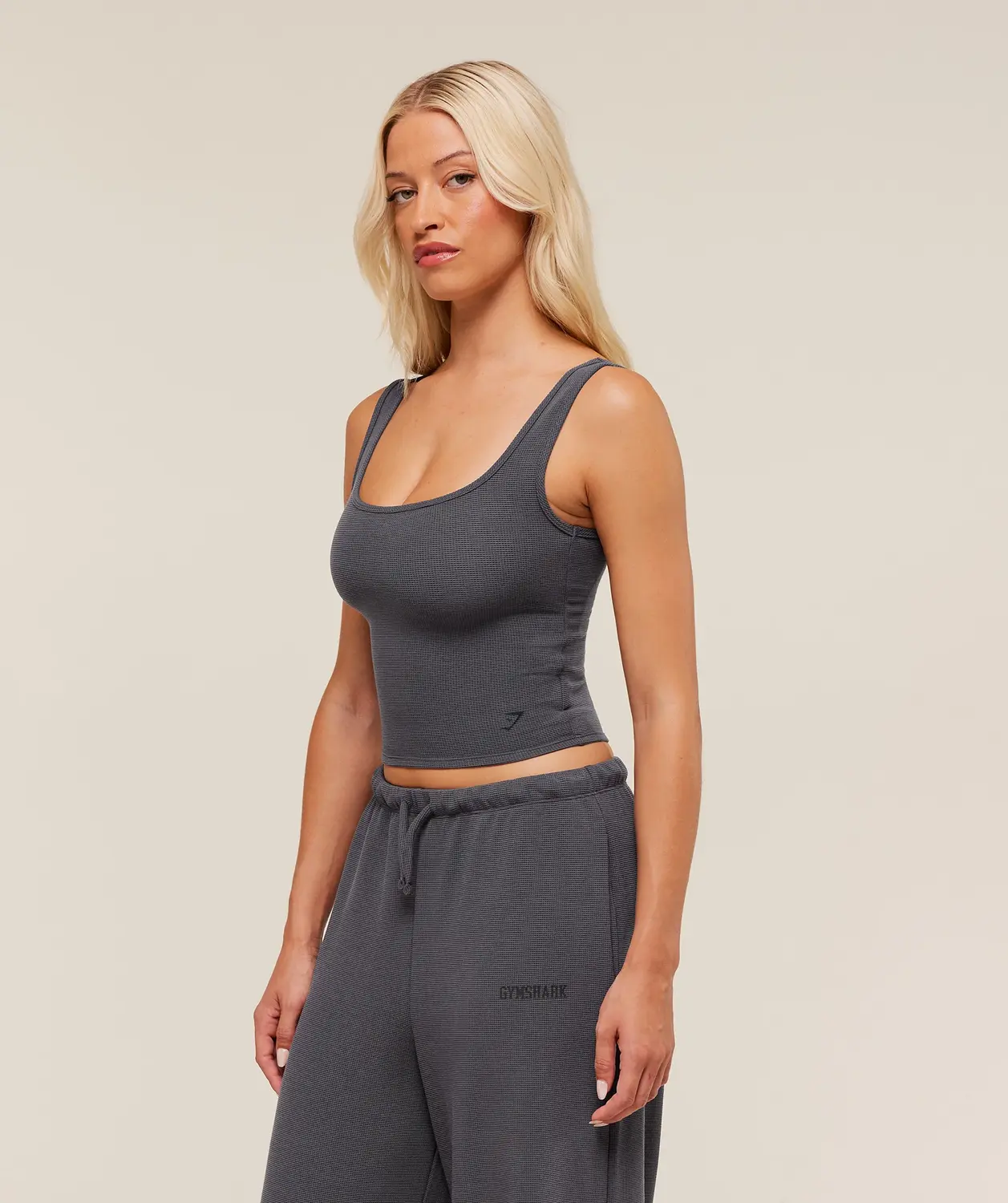 Waffle Cropped Tank - Image 3