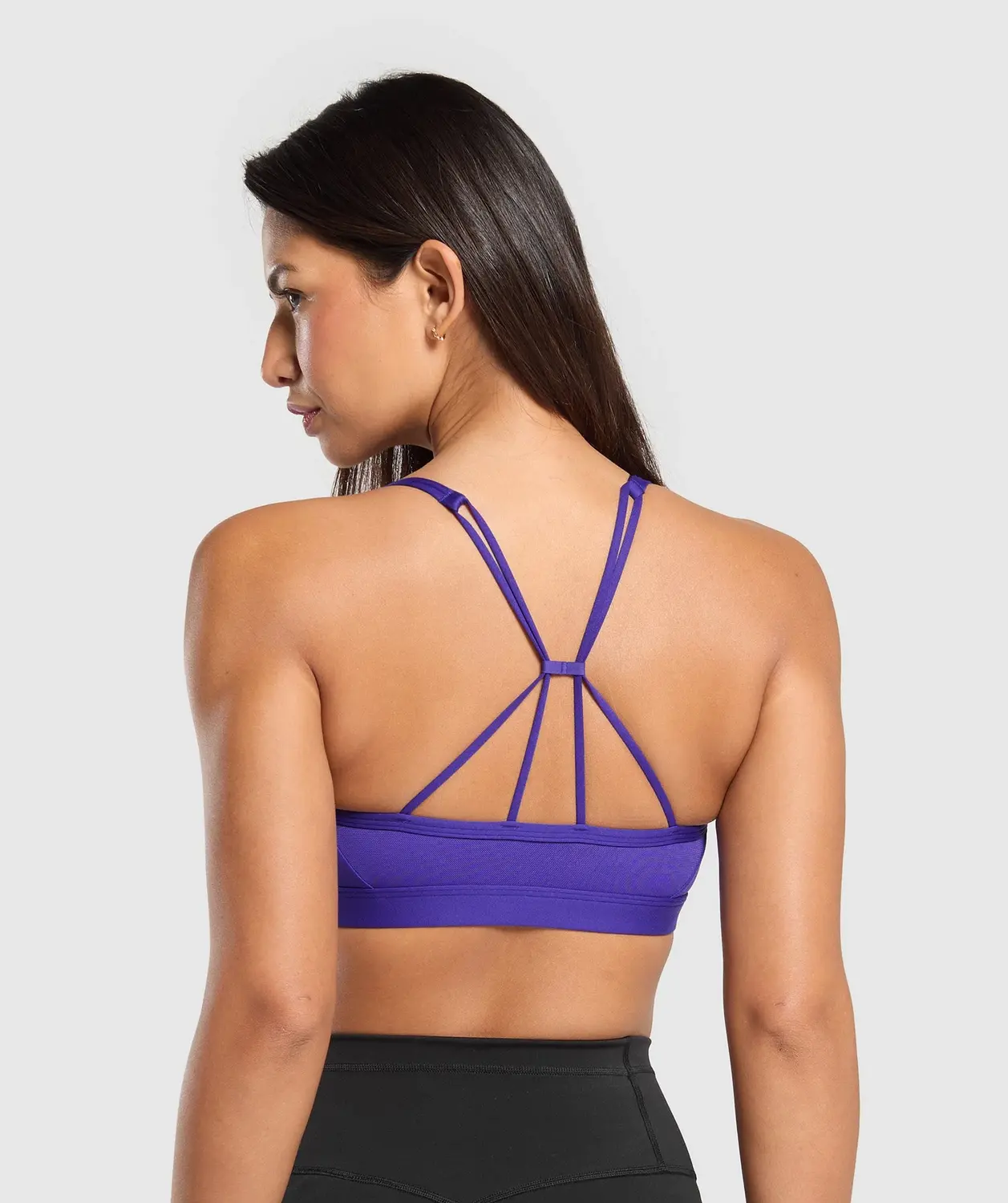 Ruched Strappy Sports Bra Light Support - Image 2
