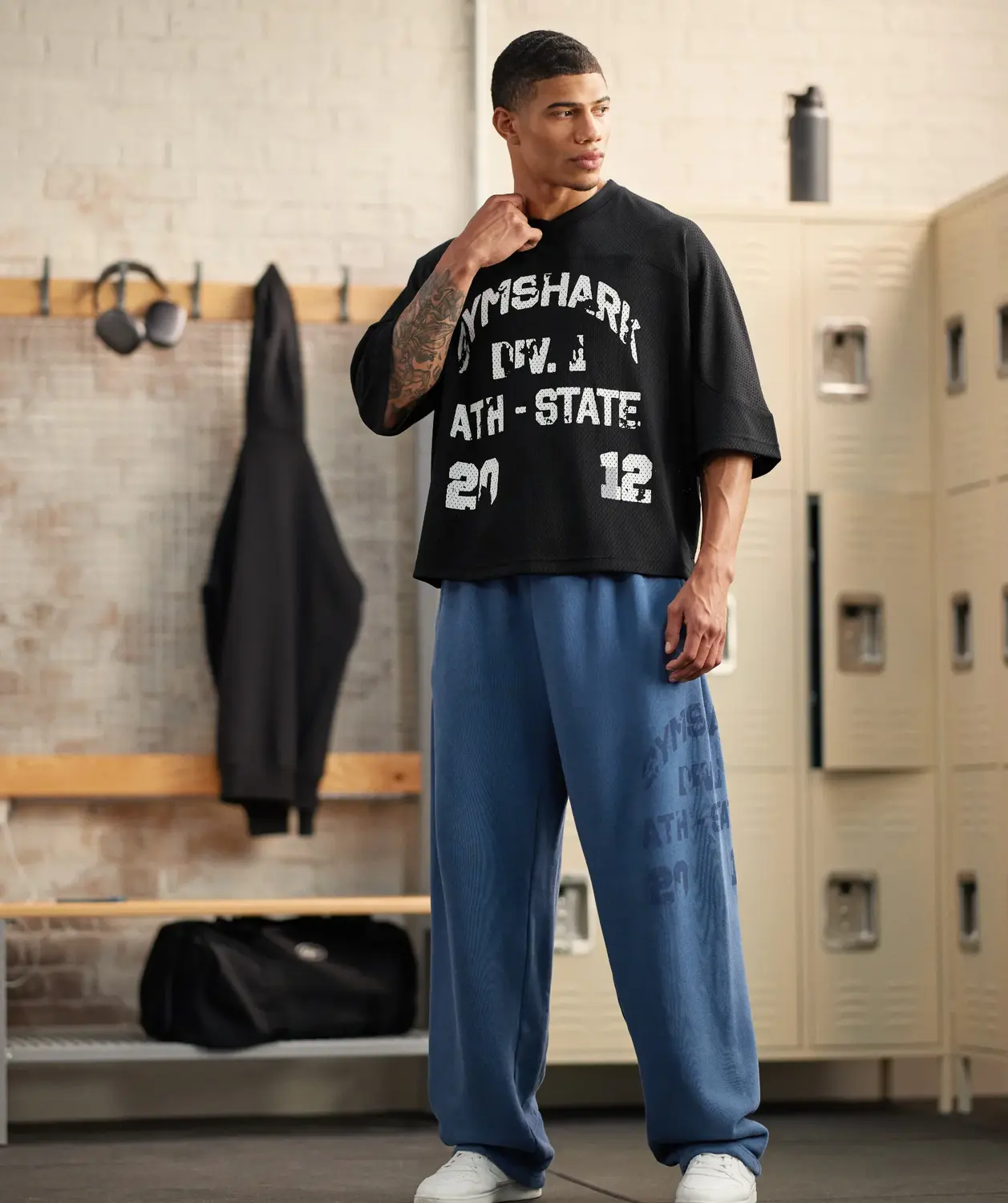 Graphic Mesh Oversized T-Shirt Oversized Fit - Image 3