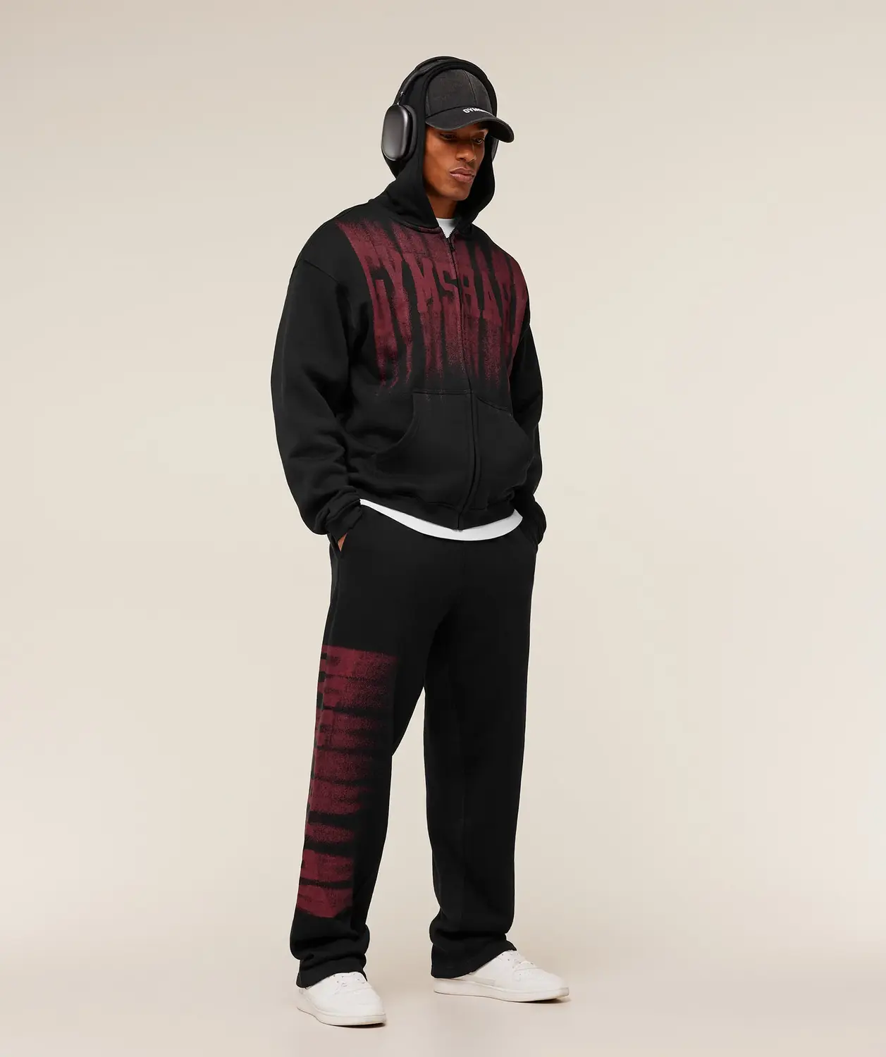Fade Graphic Straight Leg Pants Oversized Fit - Image 5