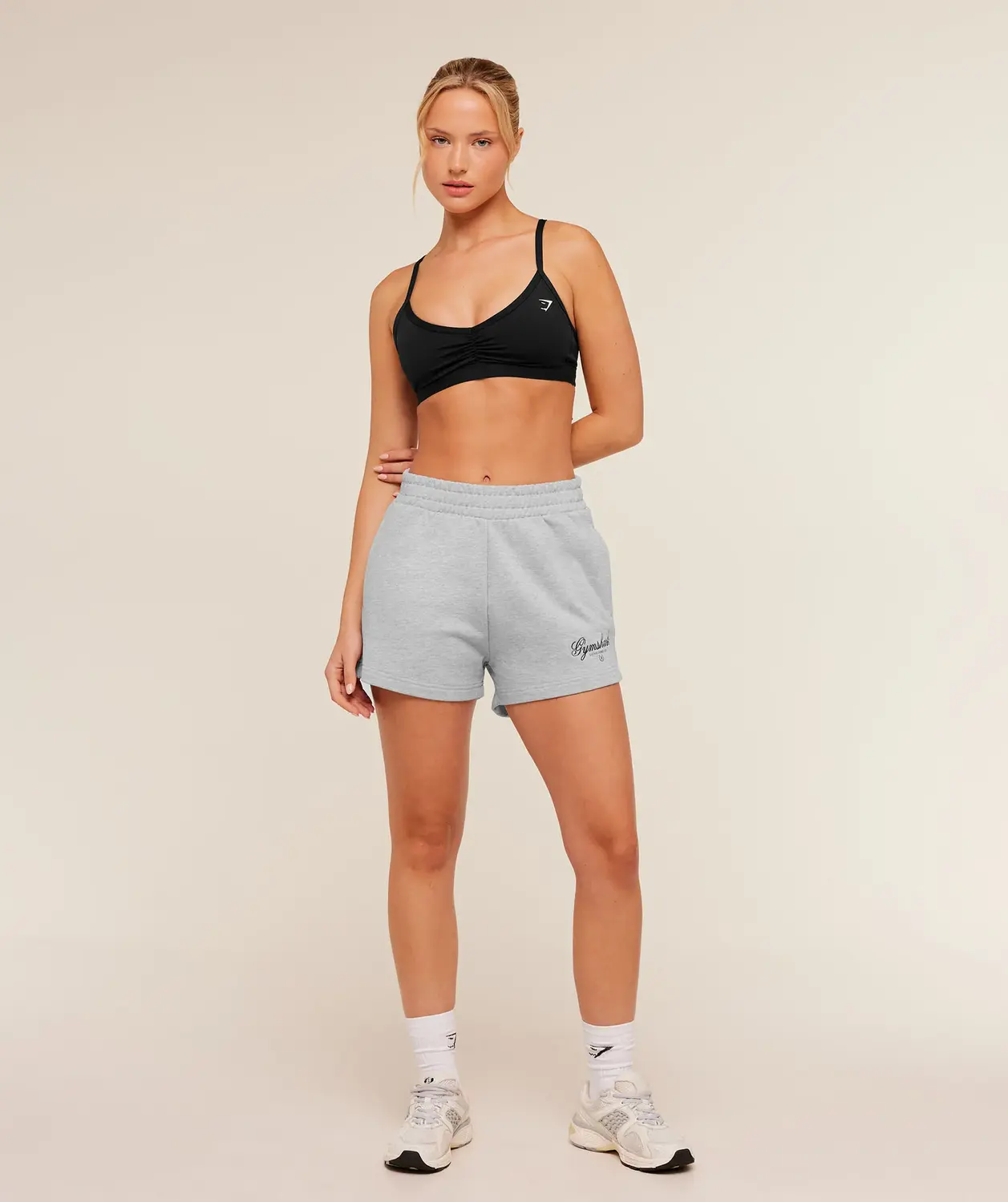 Script Embroidery Shorts Oversized Fit - Image 4