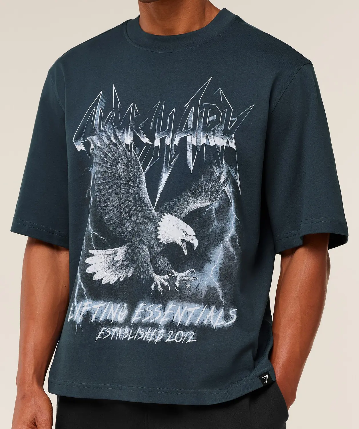 Eagle Band Style Graphic T-Shirt Oversized Fit - Image 4