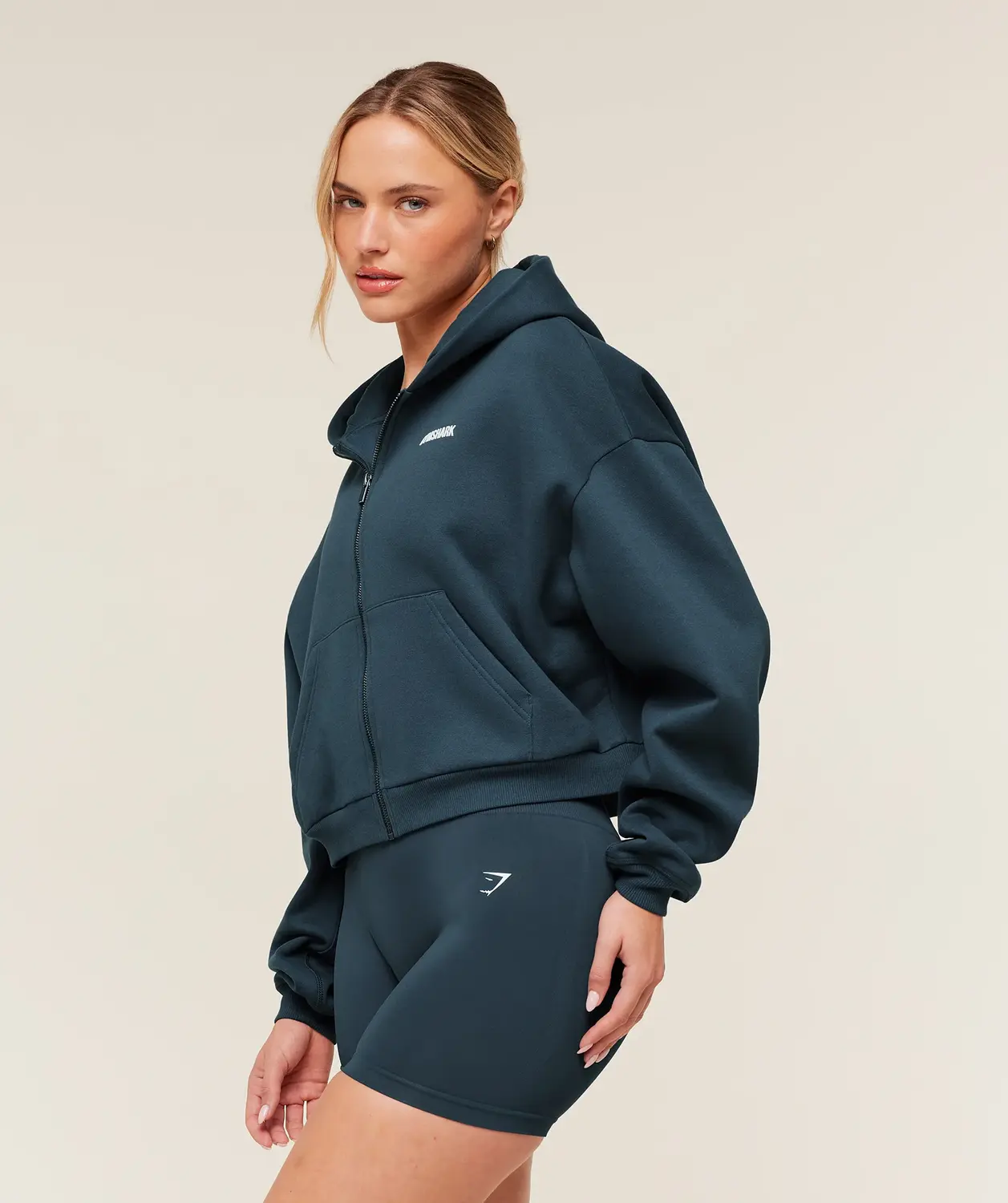 Cosy Luxe Zip Through Hoodie Oversized Fit - Image 3