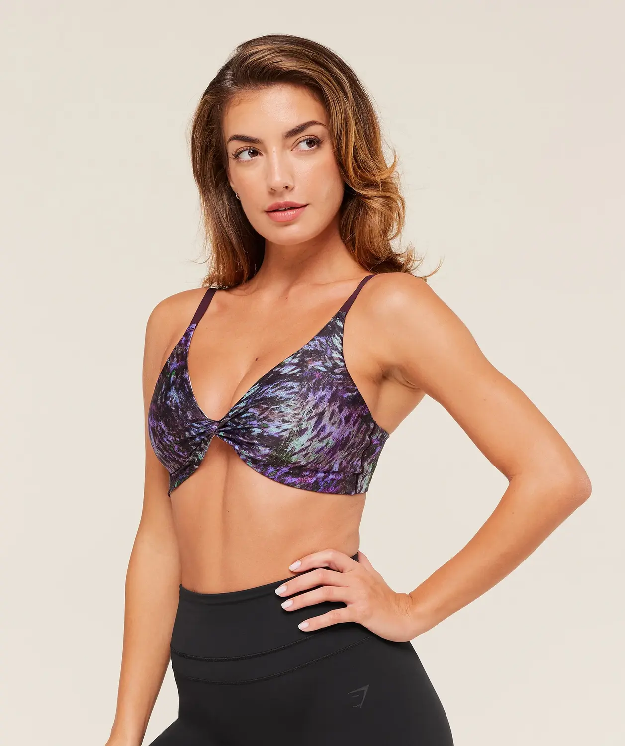 Printed Twist Front Bralette Light Support - Image 3