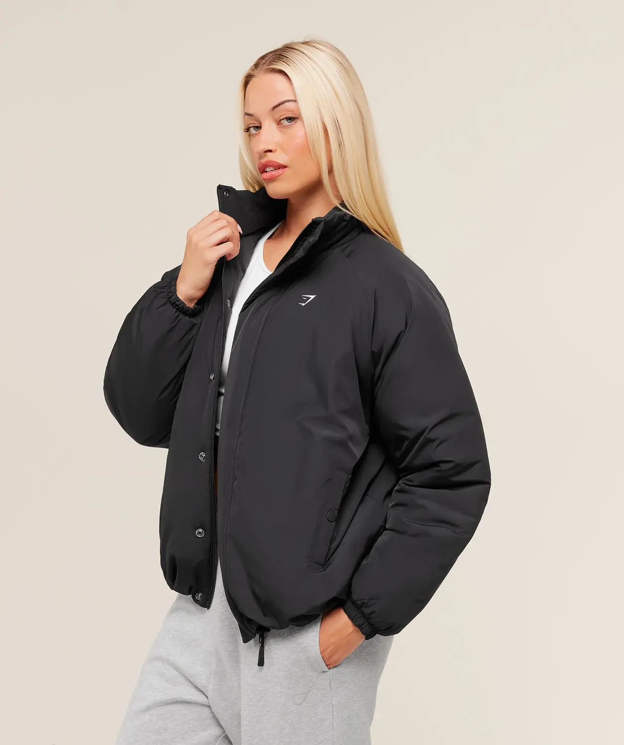 Oversized Puffer Jacket Oversized Fit - Image 3