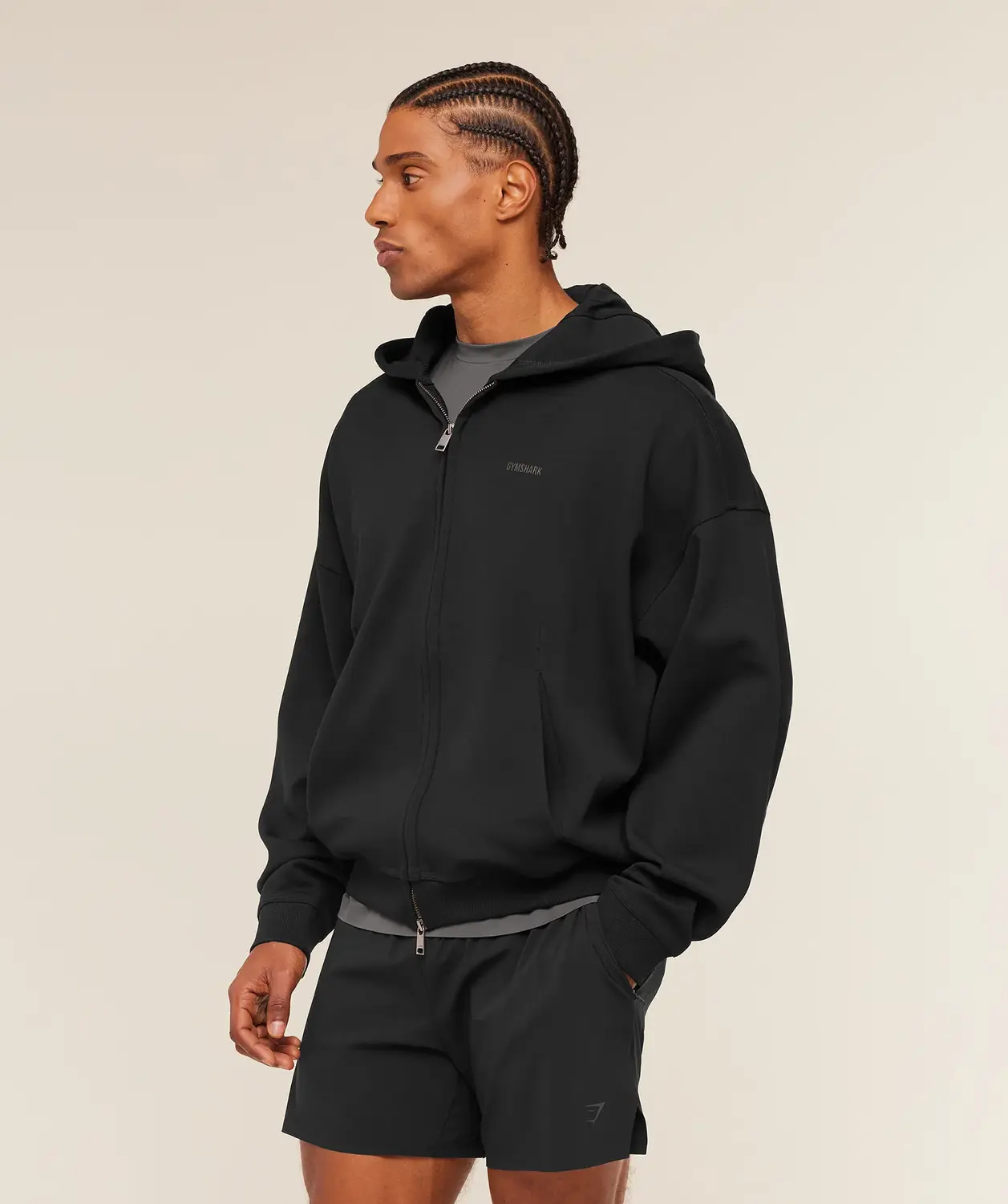 Evolve Lightweight Zip Through Hoodie Oversized Fit - Image 3